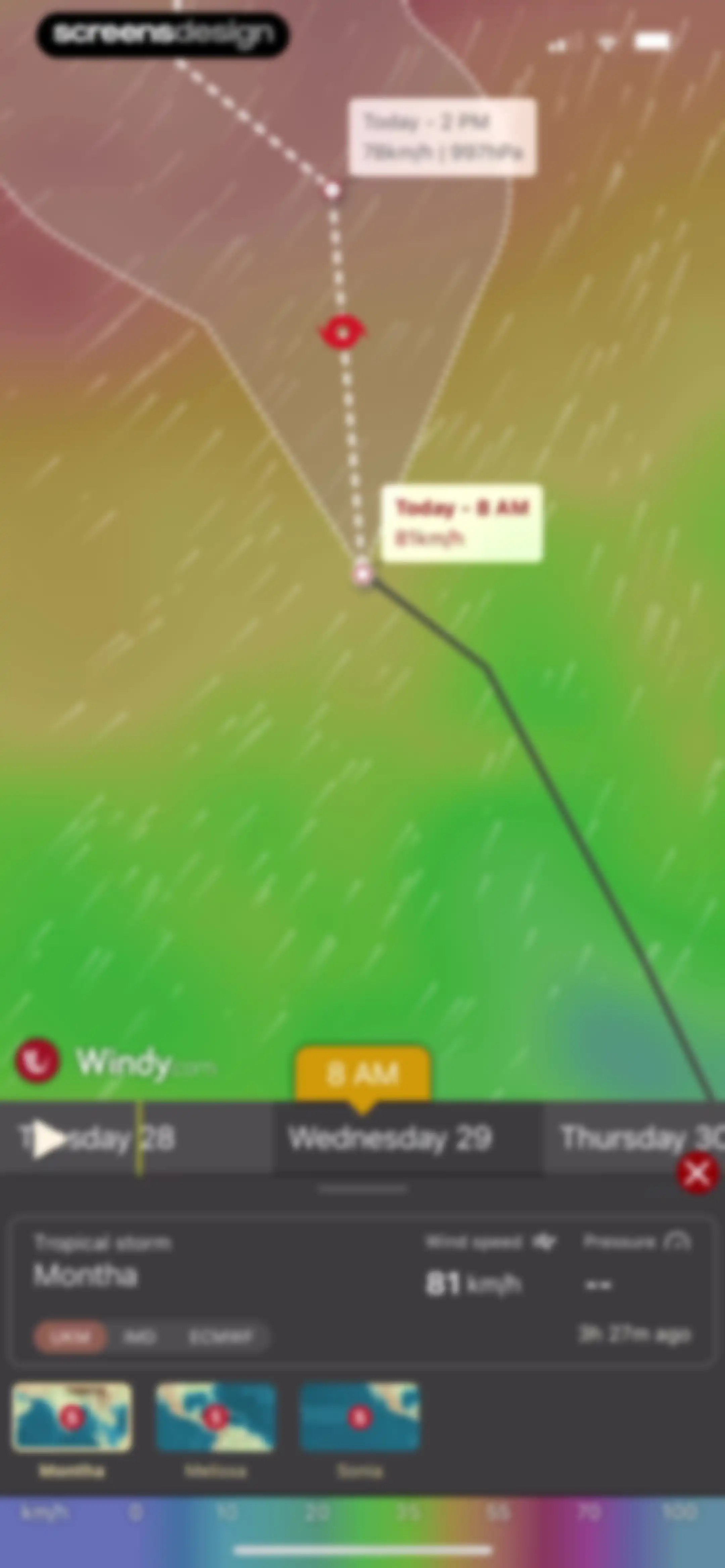 Windy.com screen 45