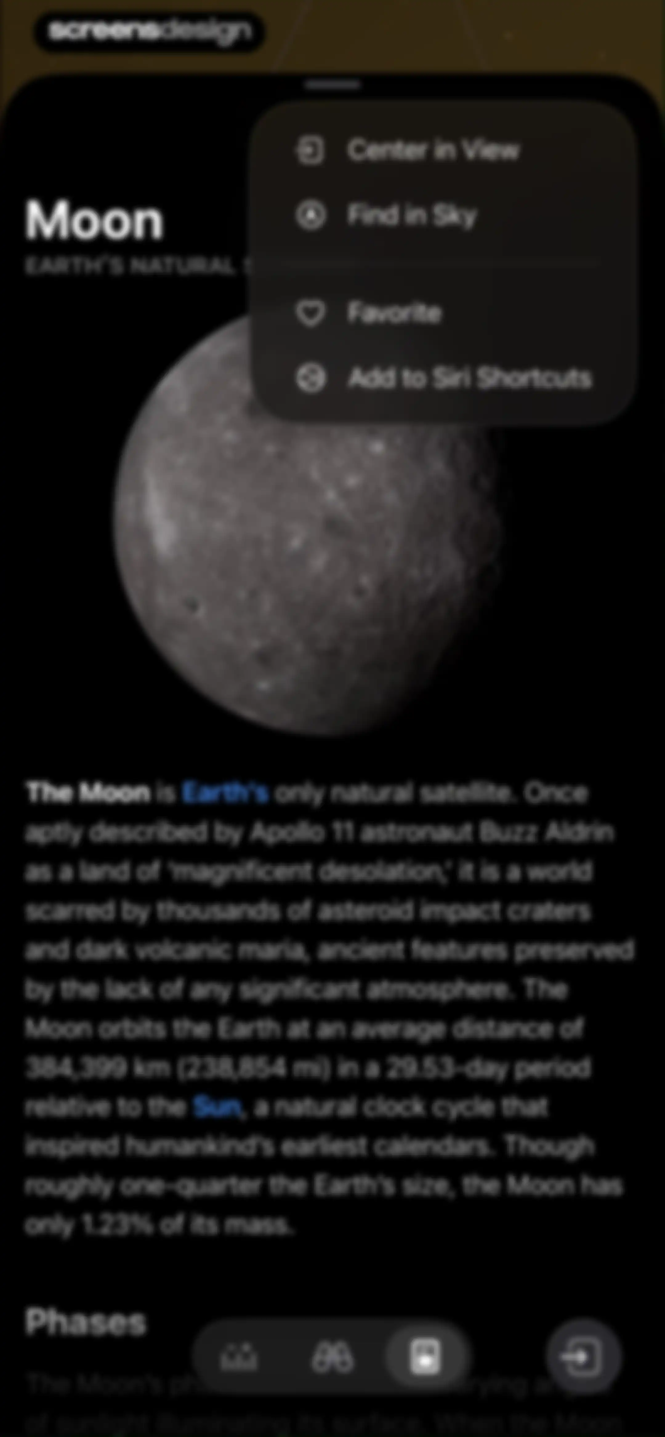 Sky Guide screen 72