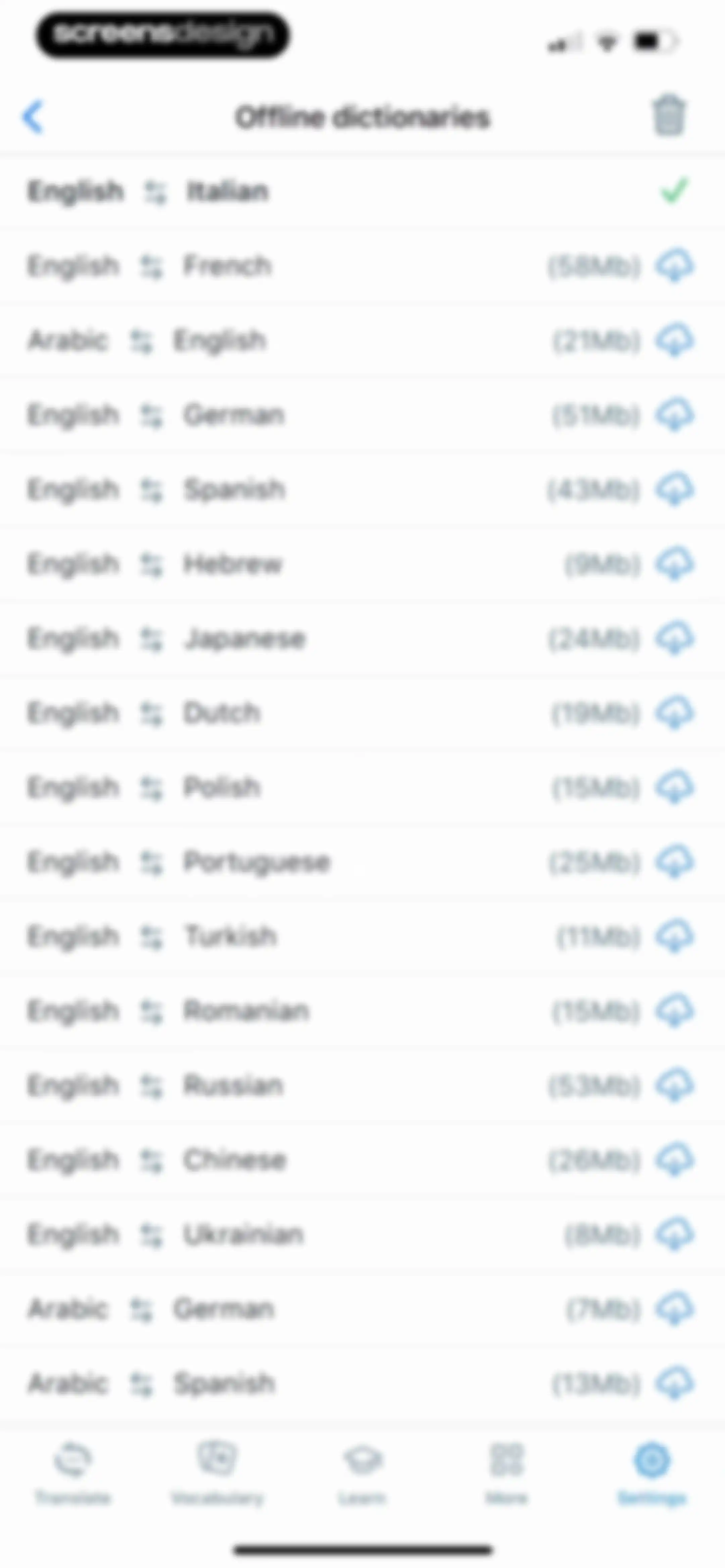Reverso translate and learn screen 137