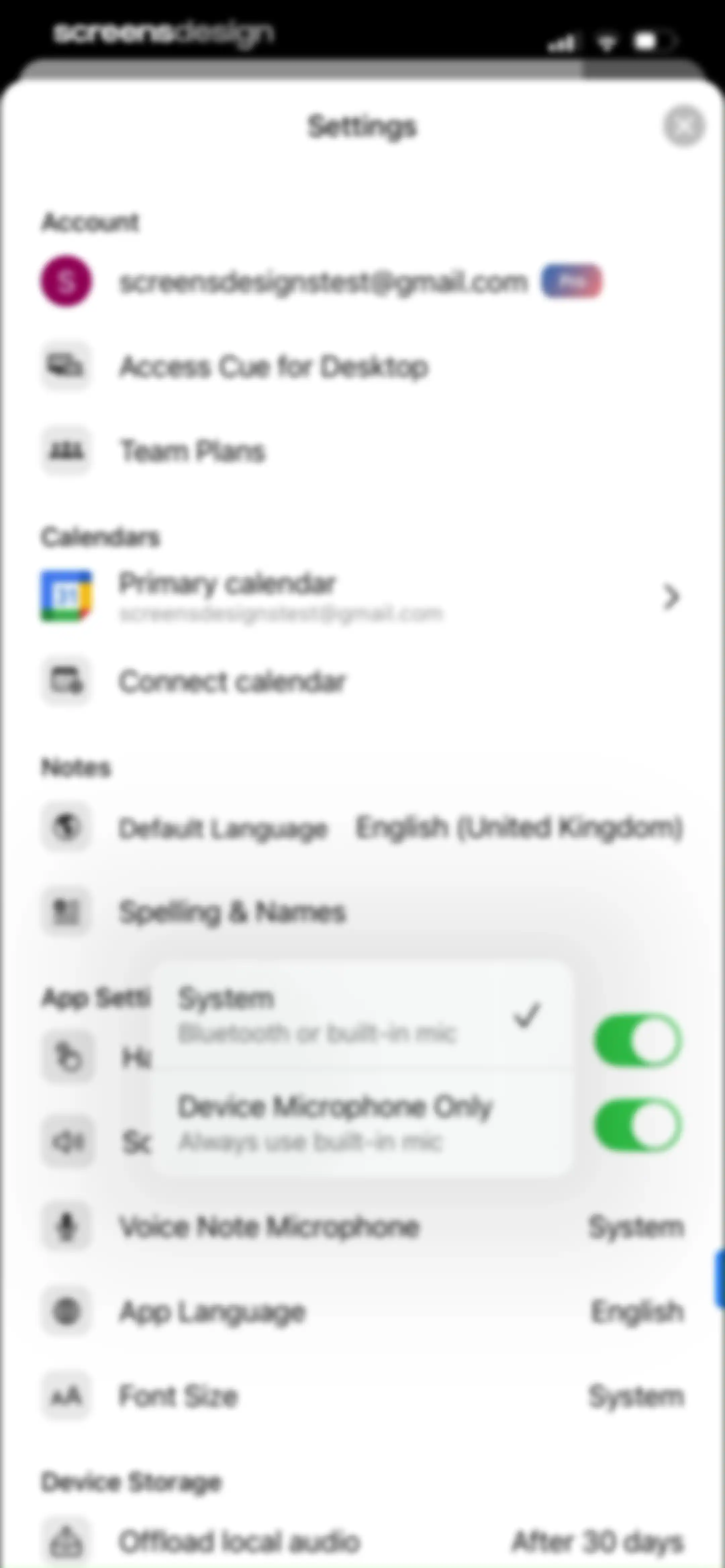Cue: AI Note Taker & Recorder screen 100
