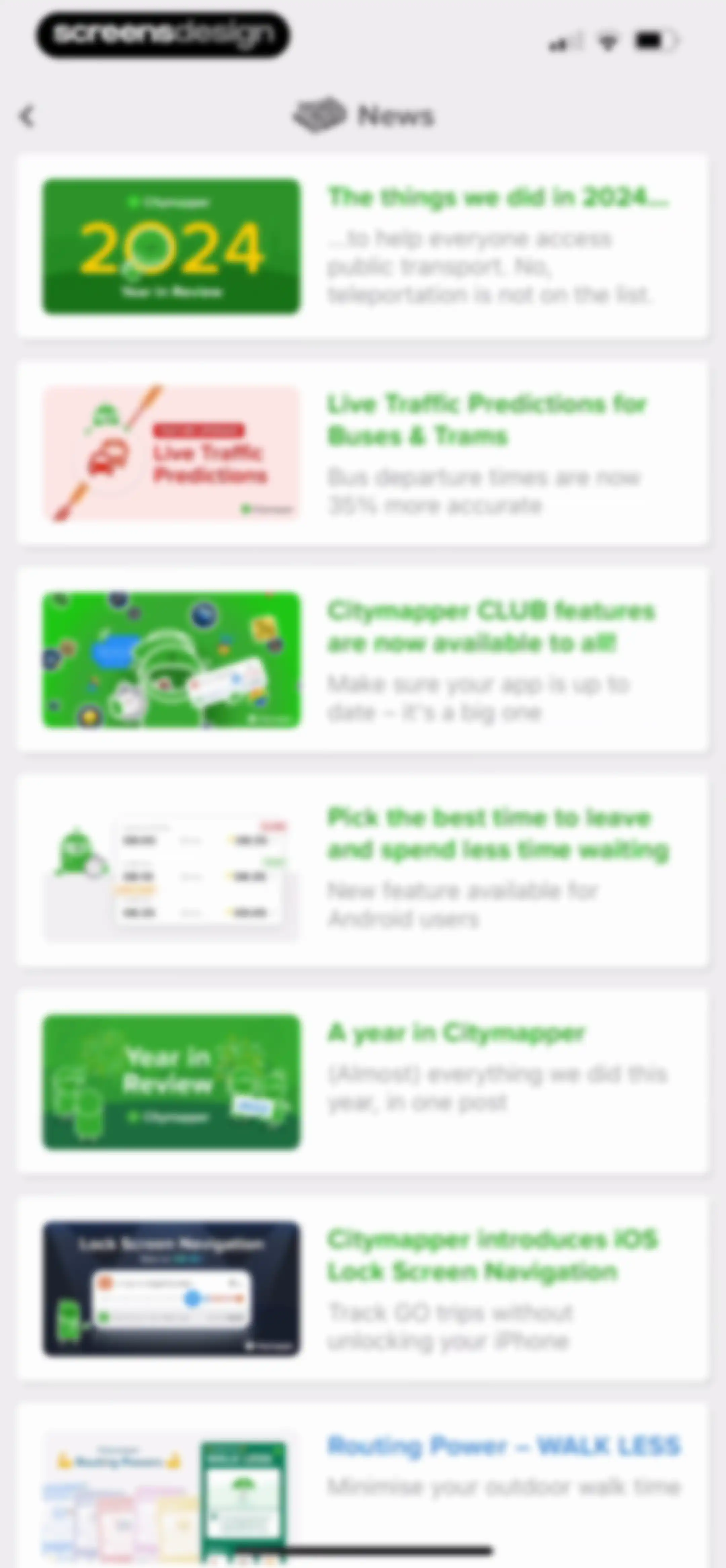Citymapper: All Live Transit screen 166
