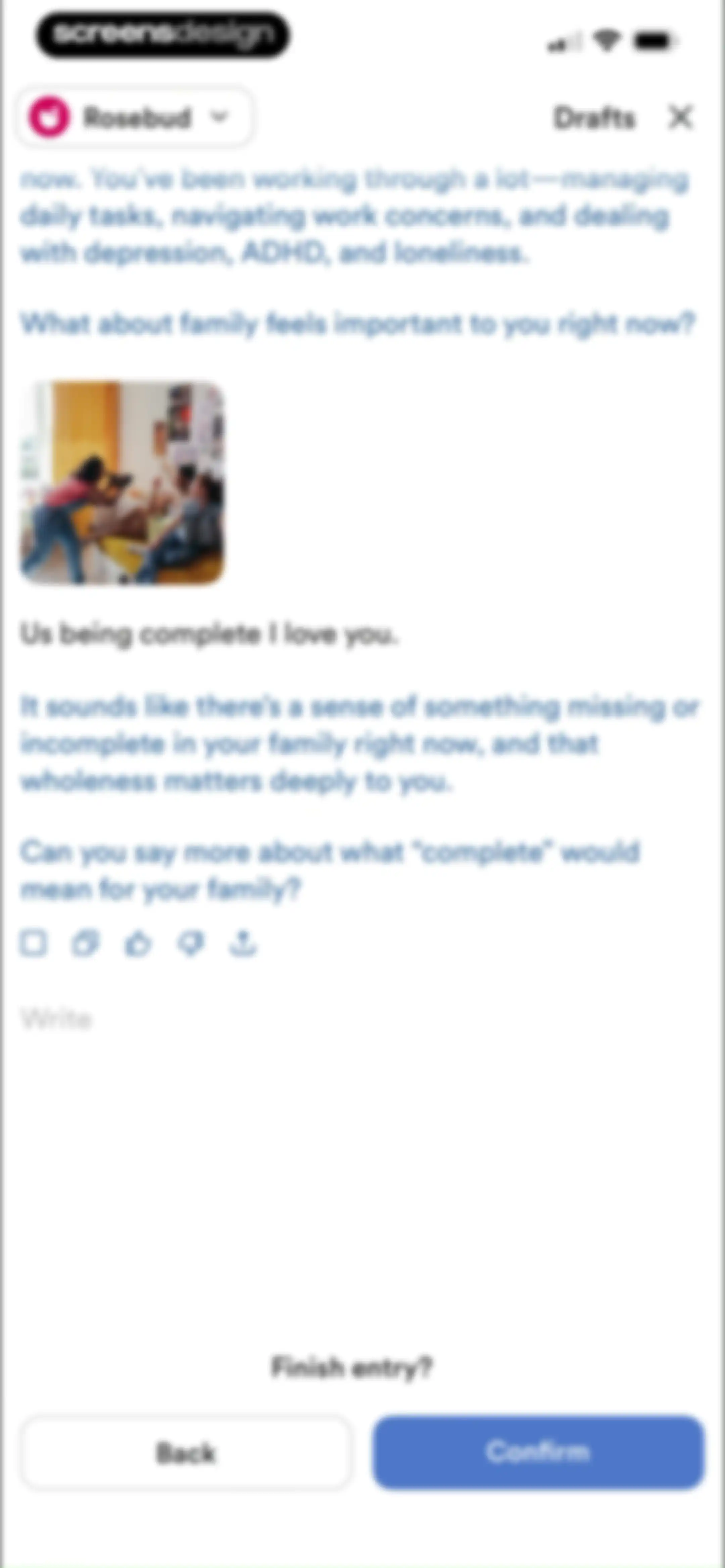 Rosebud: AI Journal & Diary screen 63
