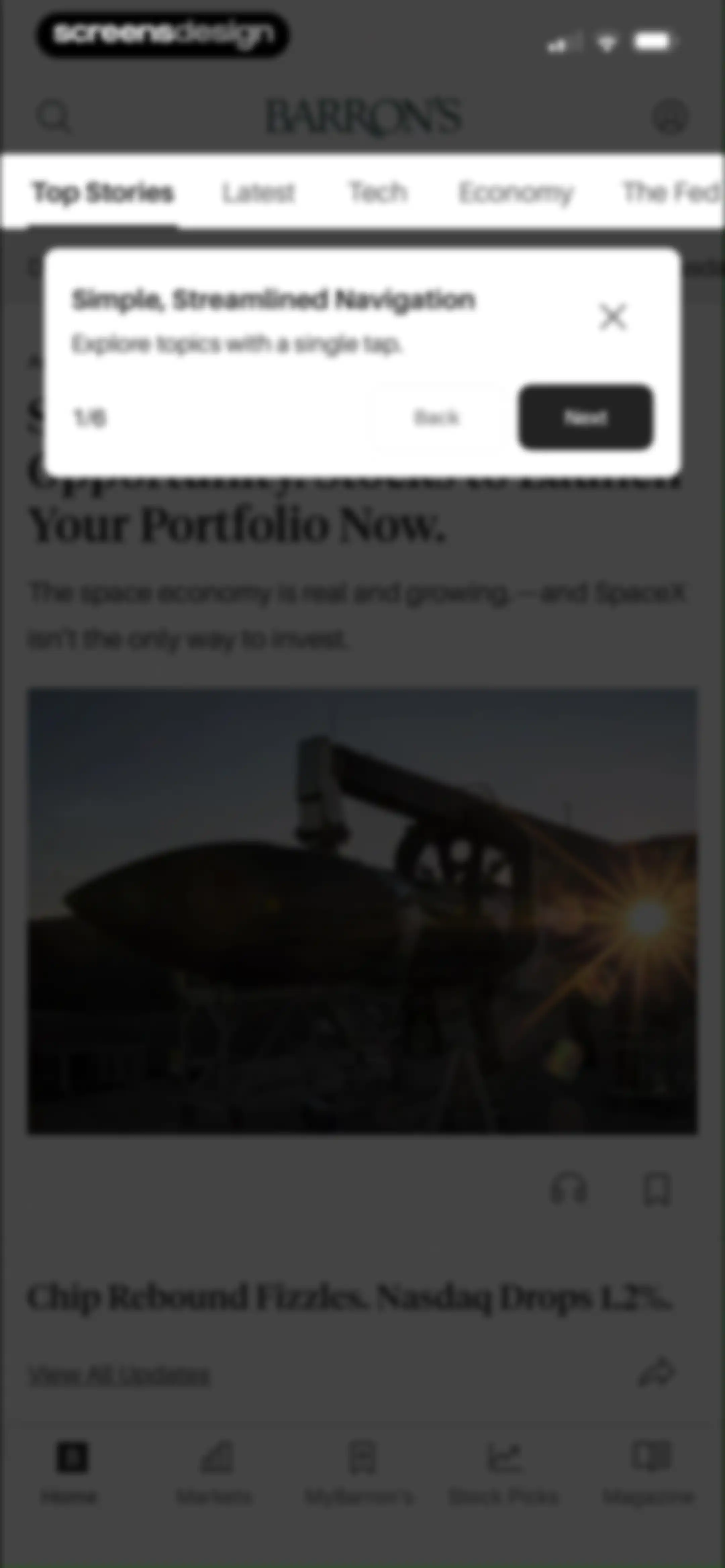 Barron’s - Investing Insights screen 5
