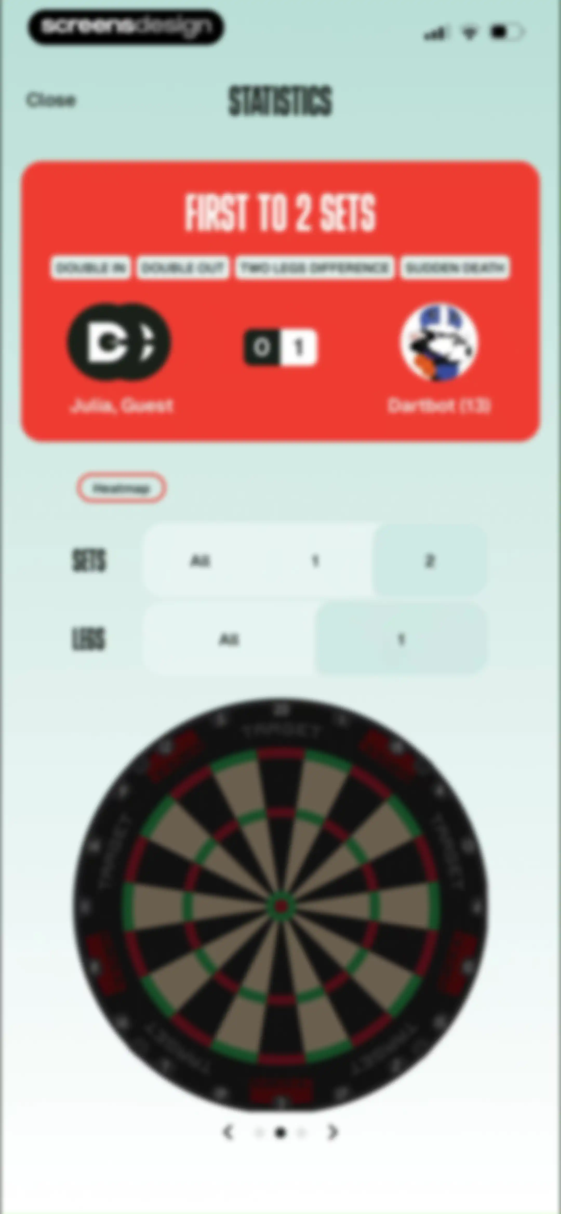 DartCounter screen 40