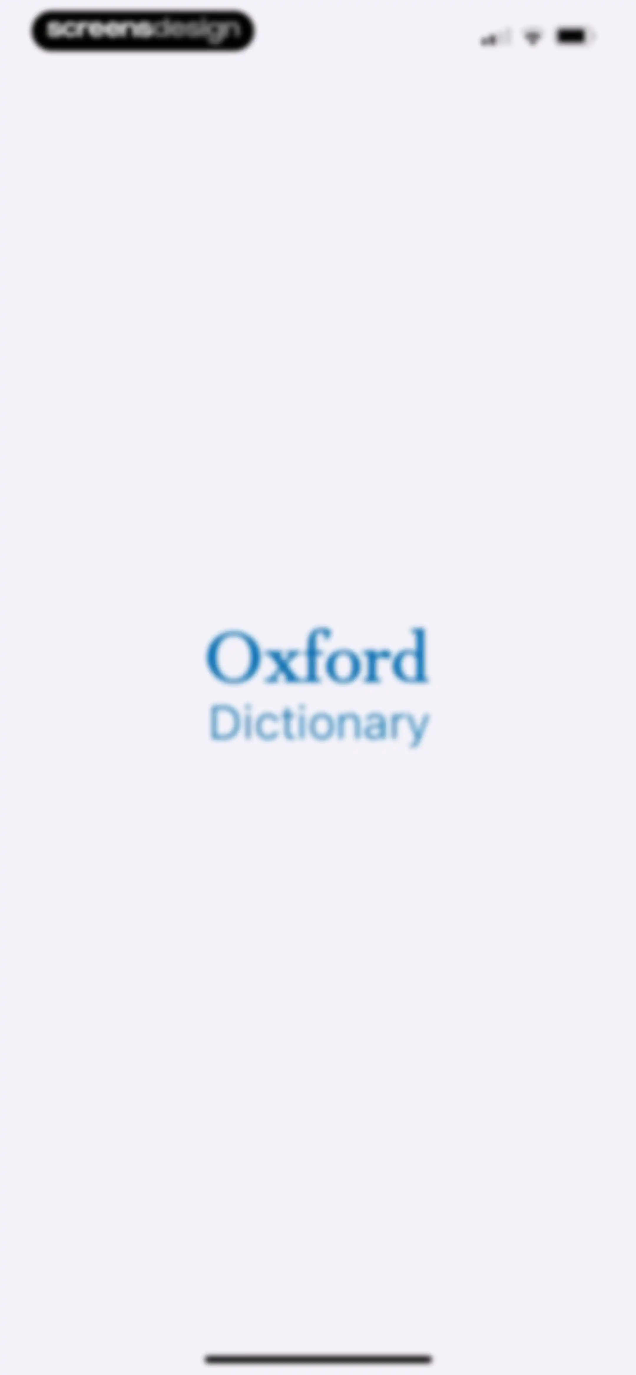 Oxford Dictionary & Thesaurus screen 1