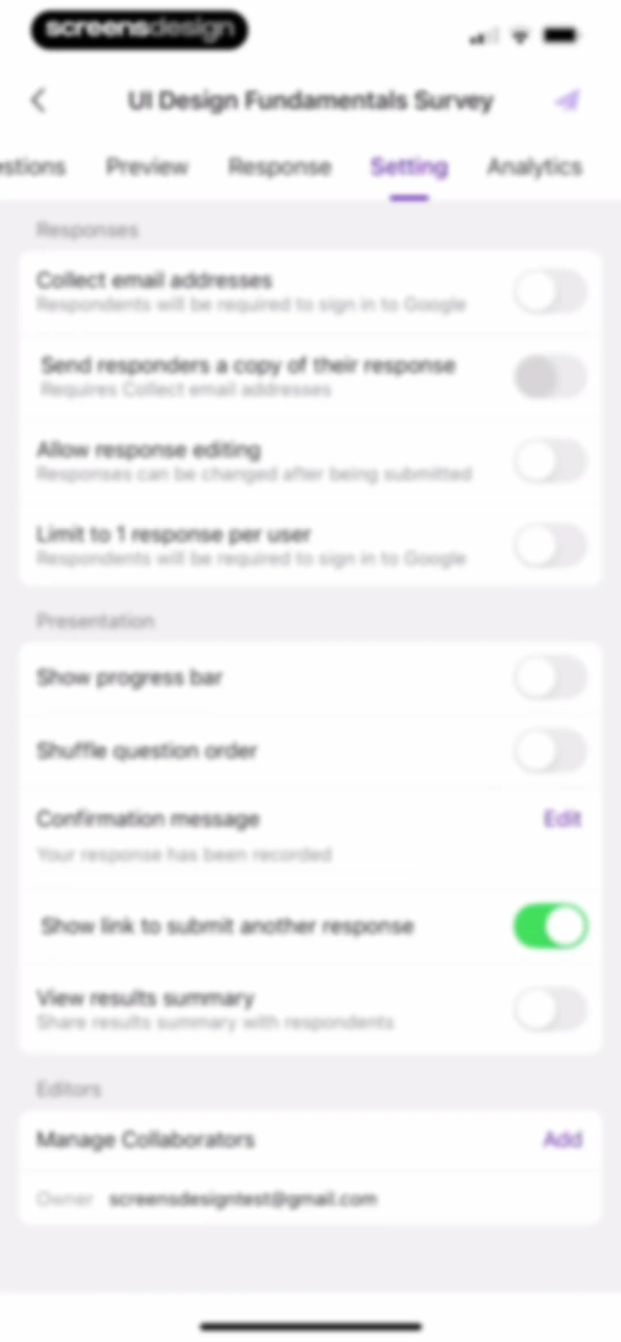 Forms for Google Docs screen 75