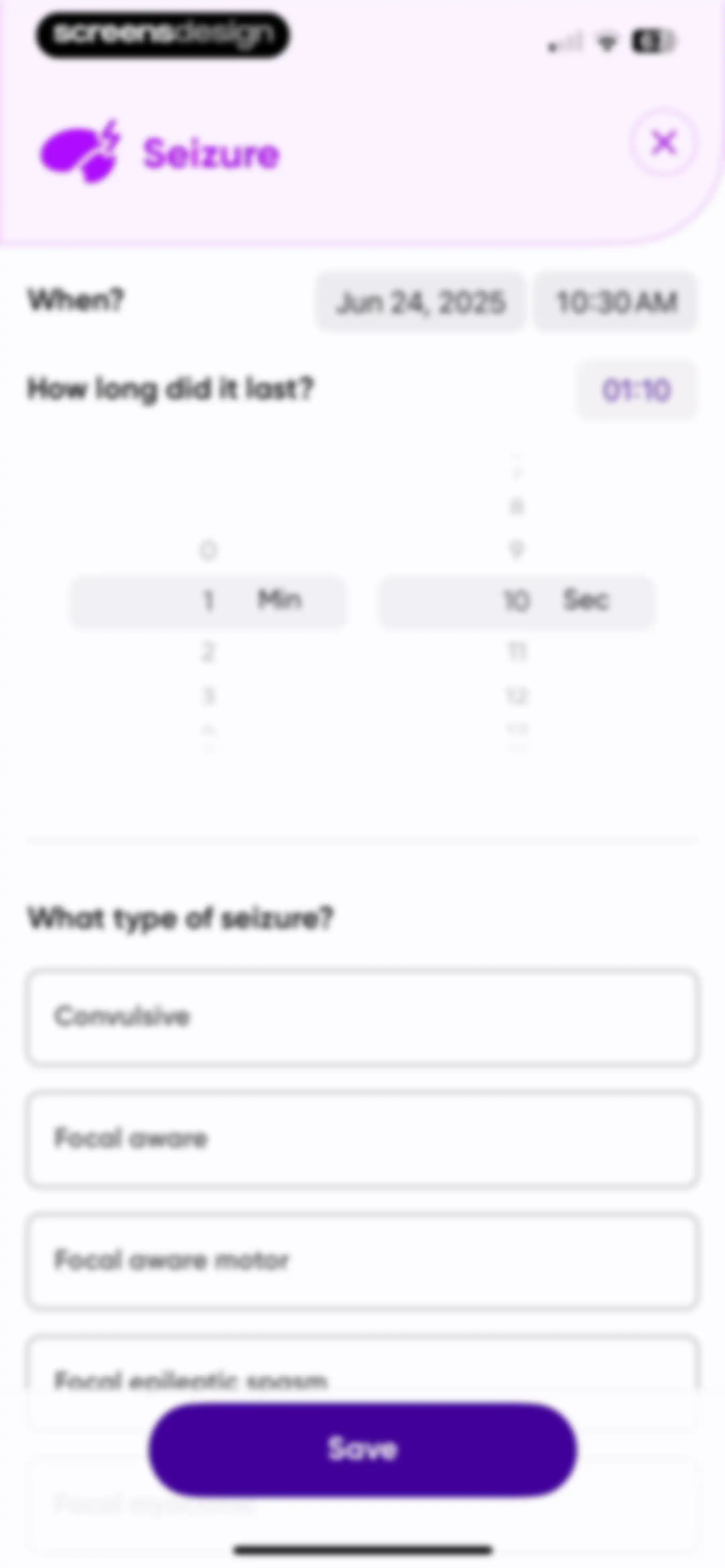 Epsy: Seizure Log for Epilepsy screen 38