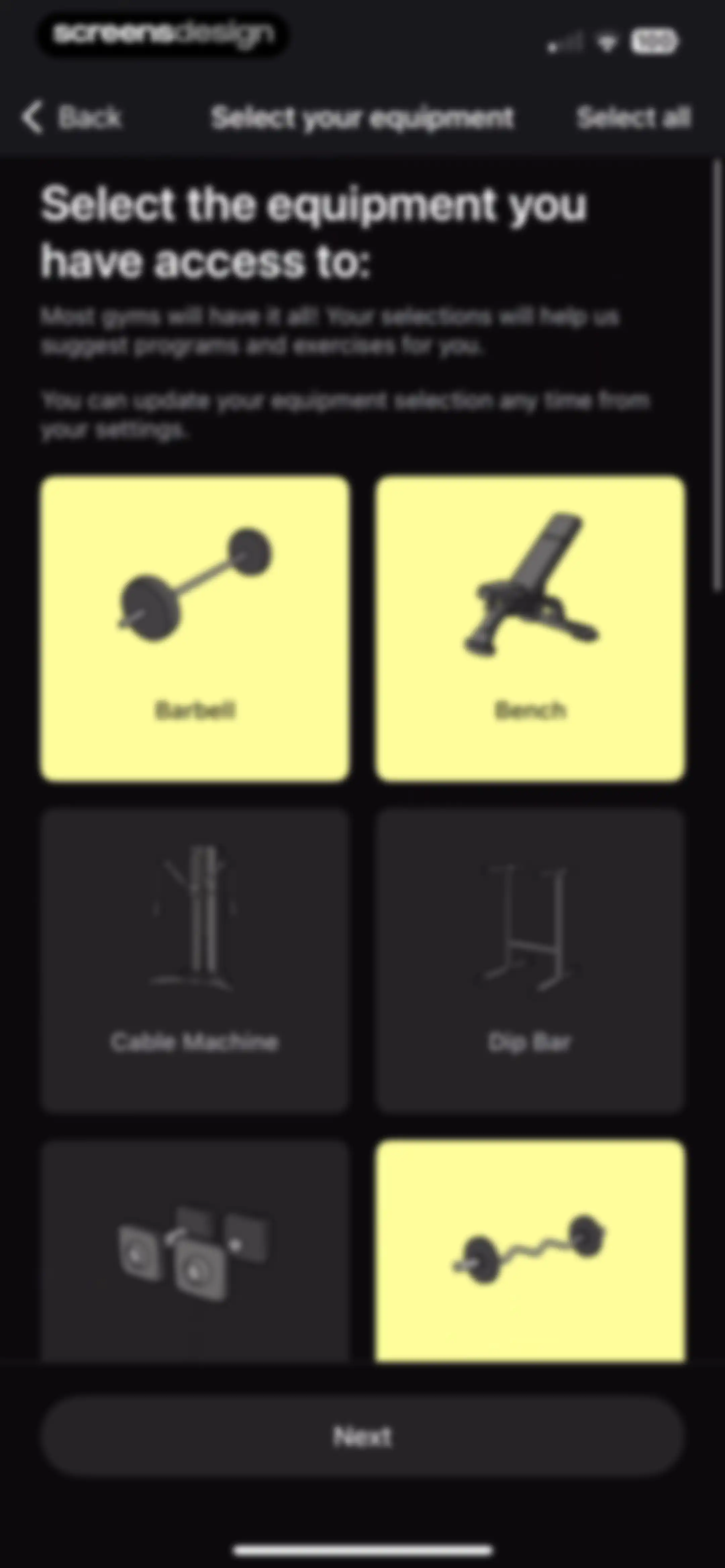Peloton Strength+ screen 21