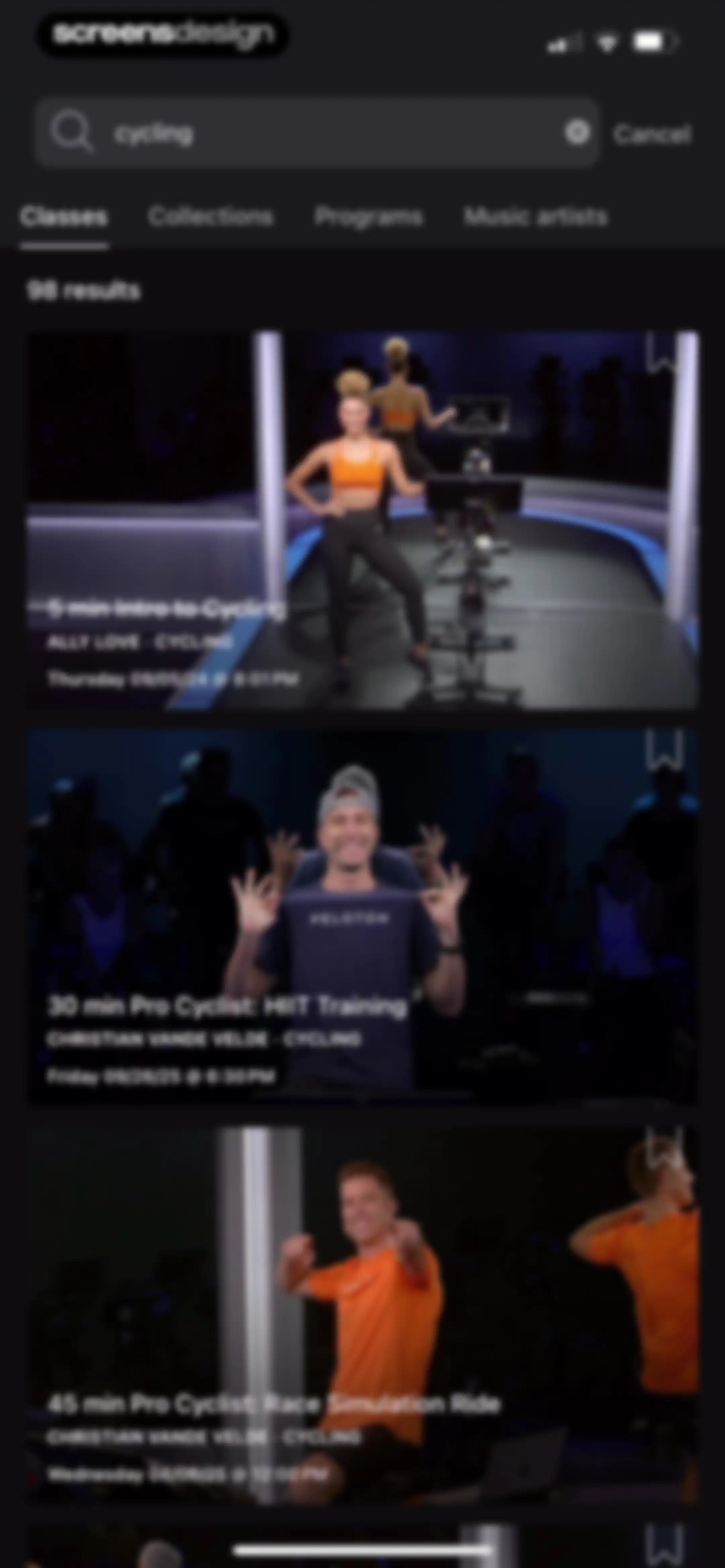 Peloton: Fitness & Workouts screen 127