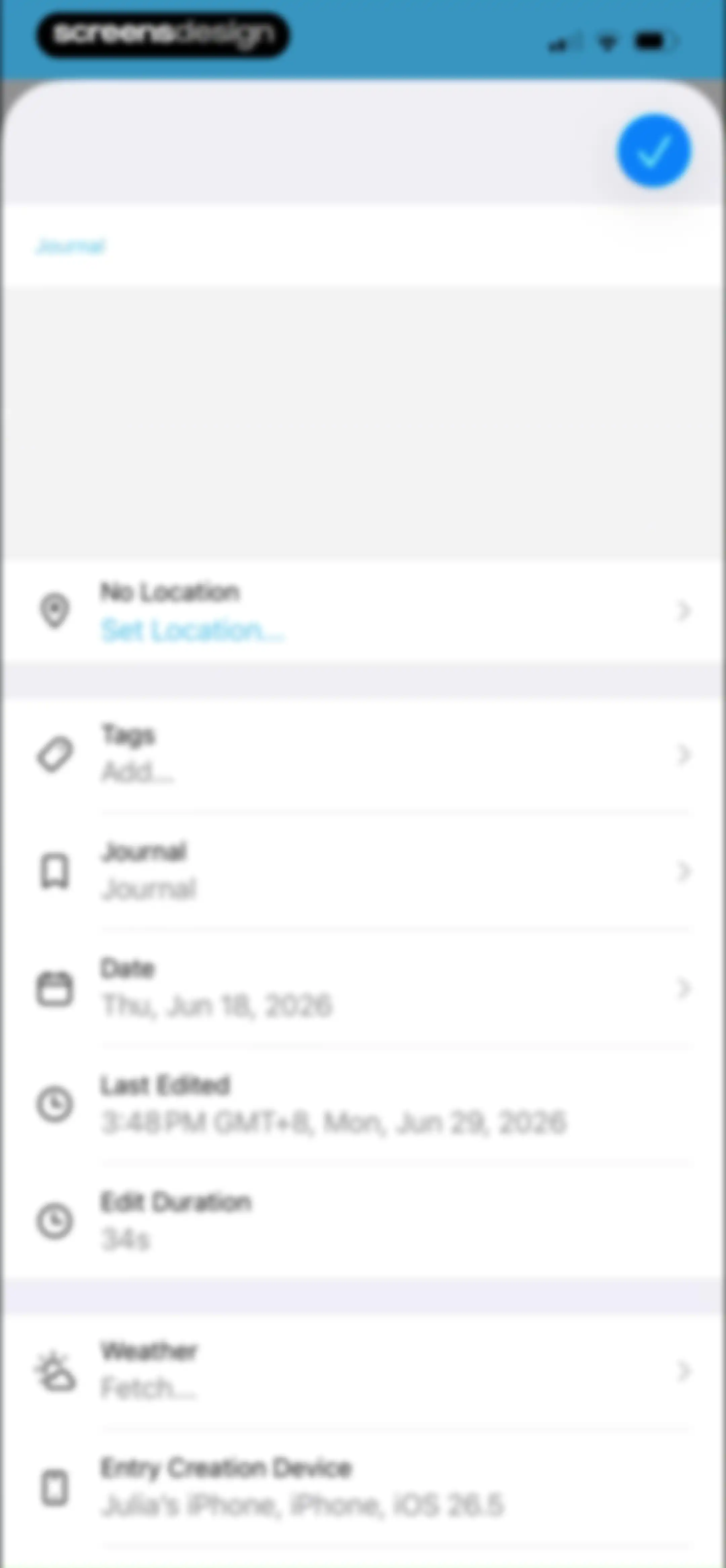 Day One: Daily Journal & Diary screen 28