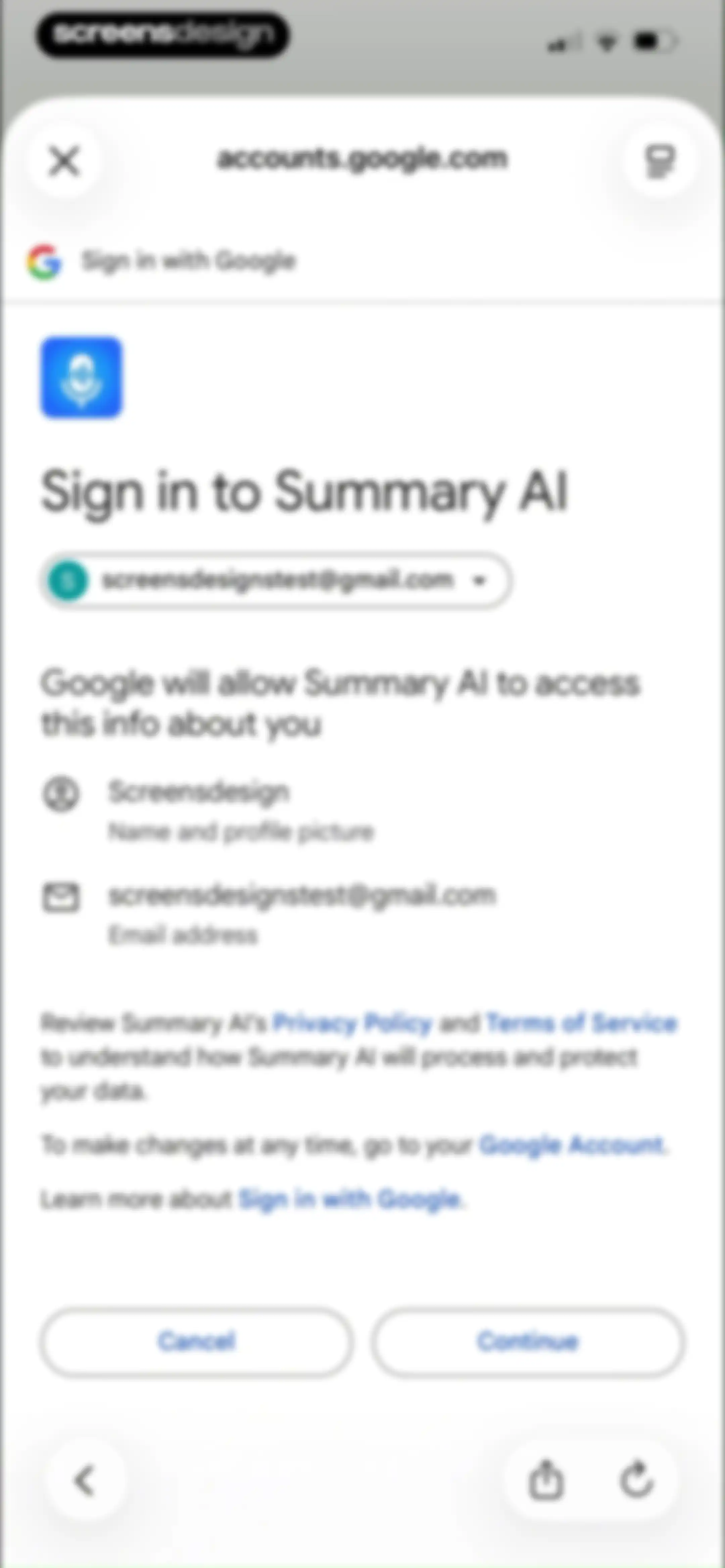 Summary - AI Note Taker screen 7