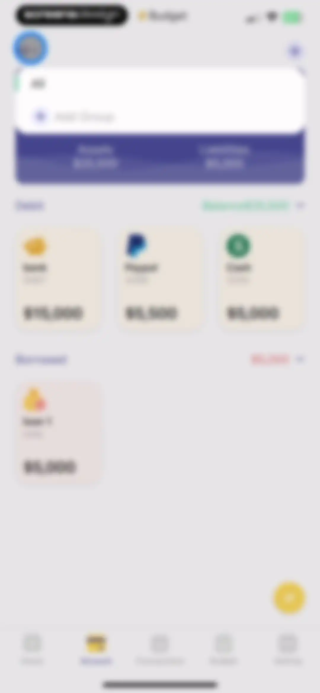 Budget app - spending tracker screen 56