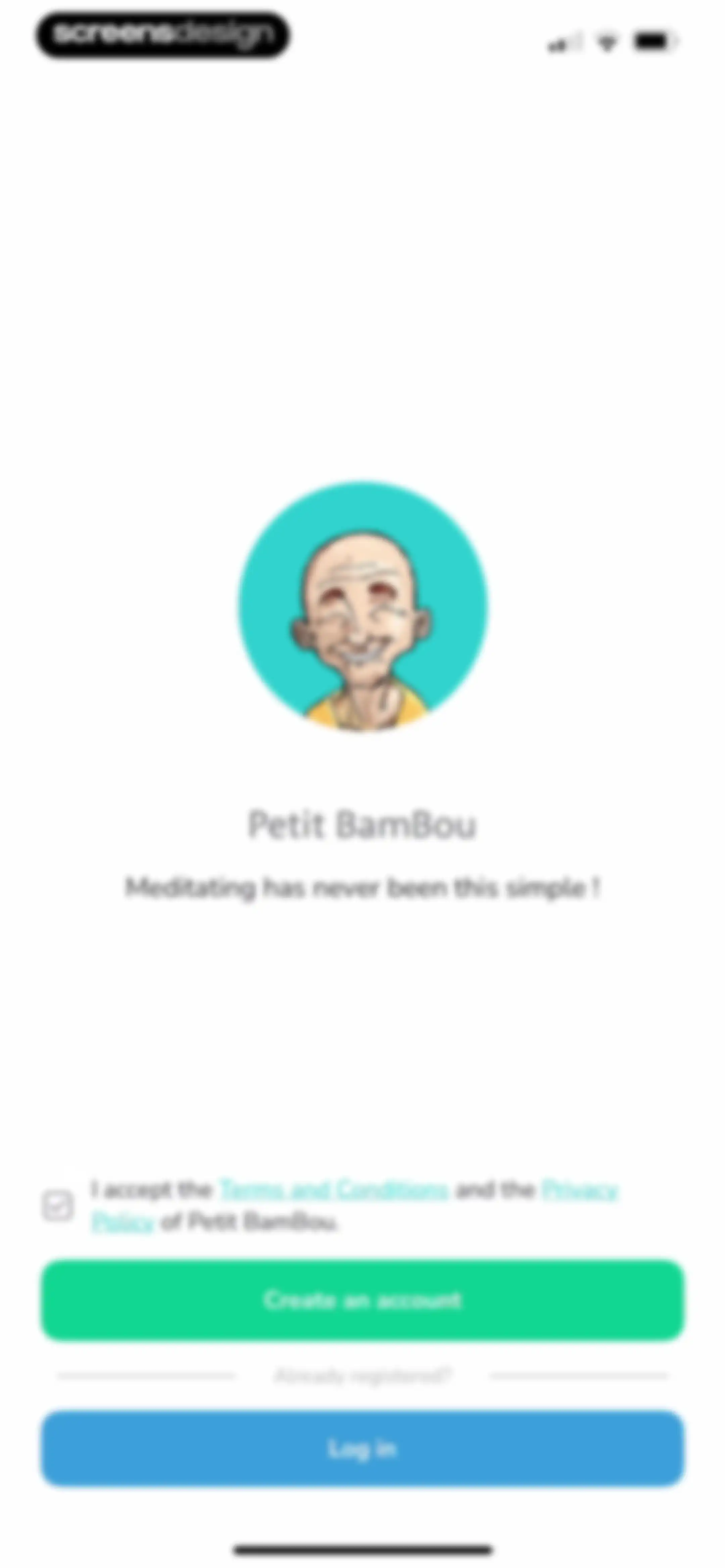 Petit BamBou: Mindfulness screen 1