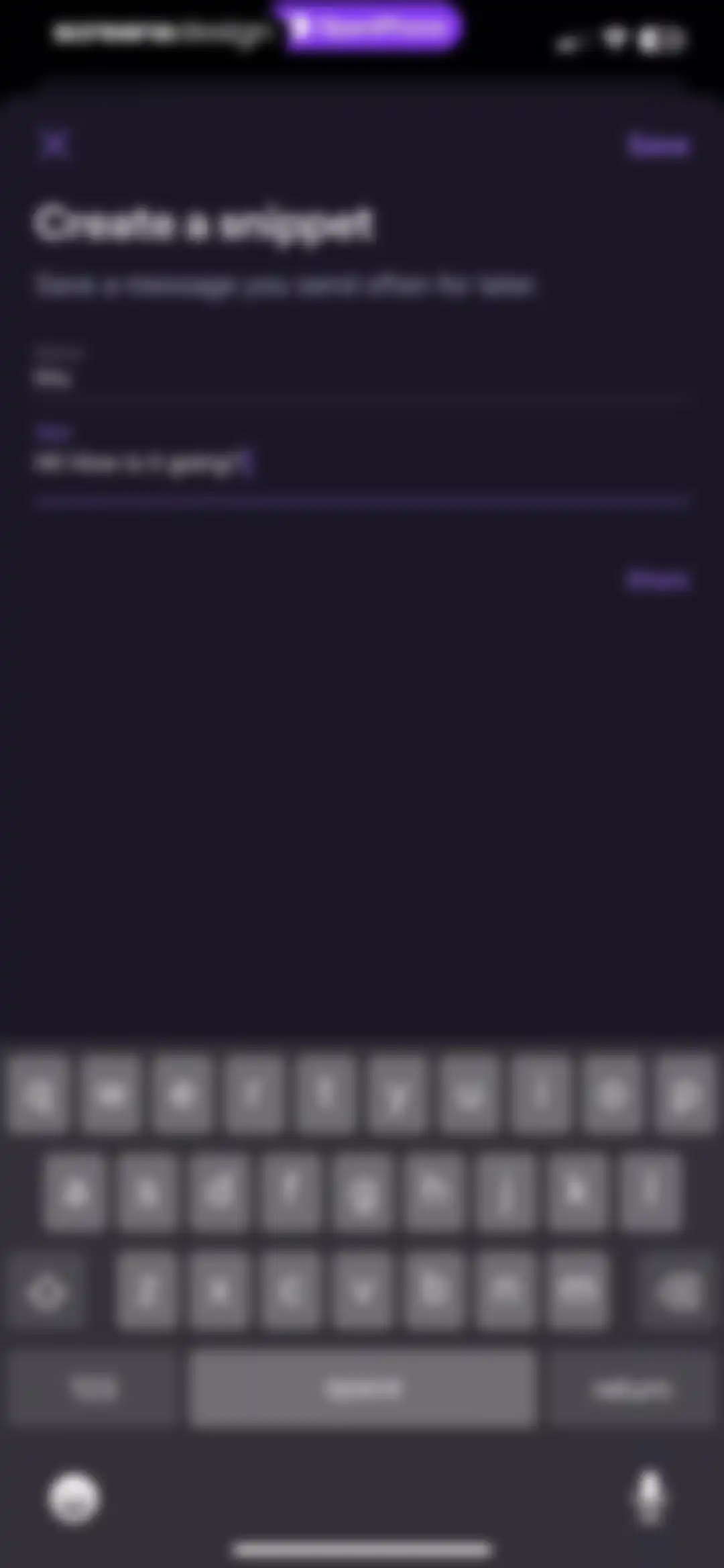 Quo (formerly OpenPhone) screen 23