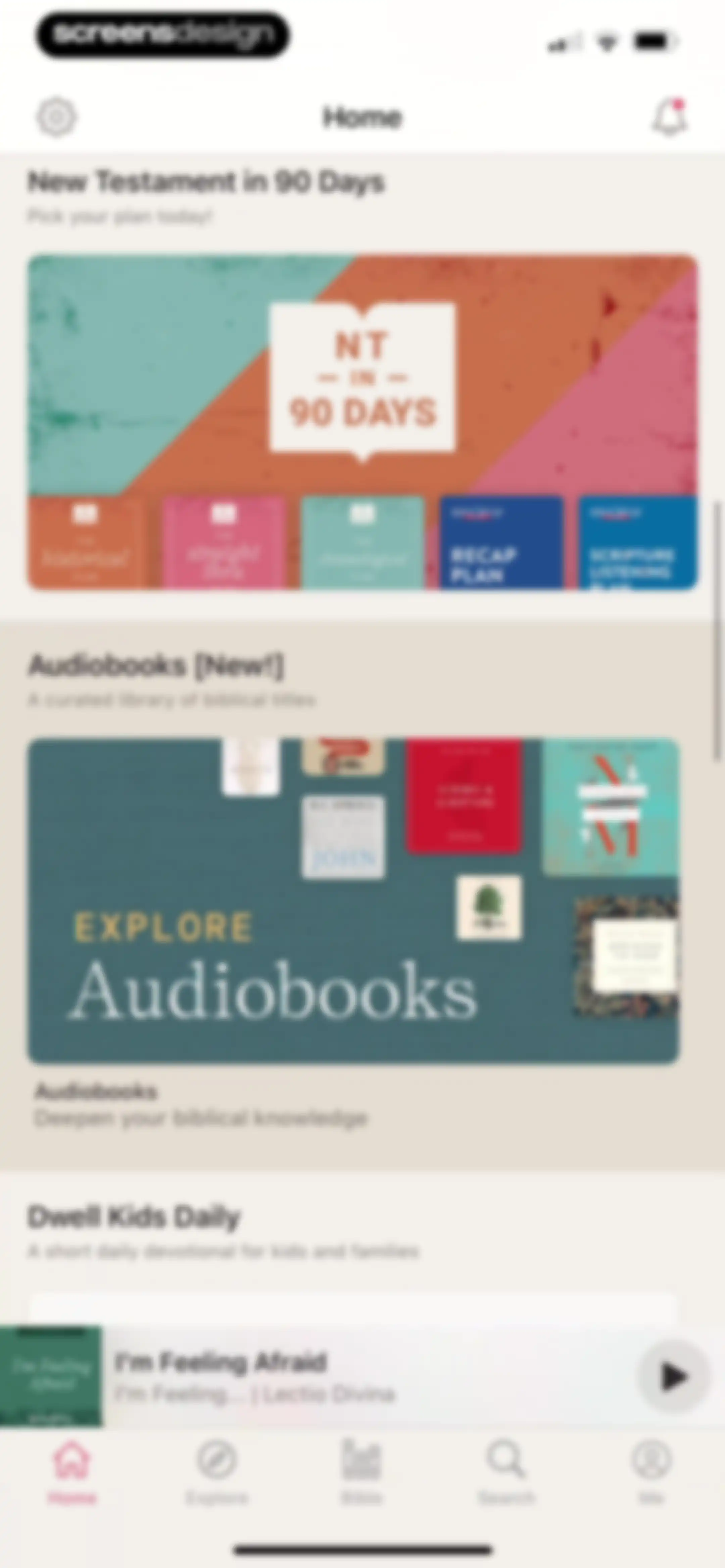 Dwell: Audio Bible screen 62