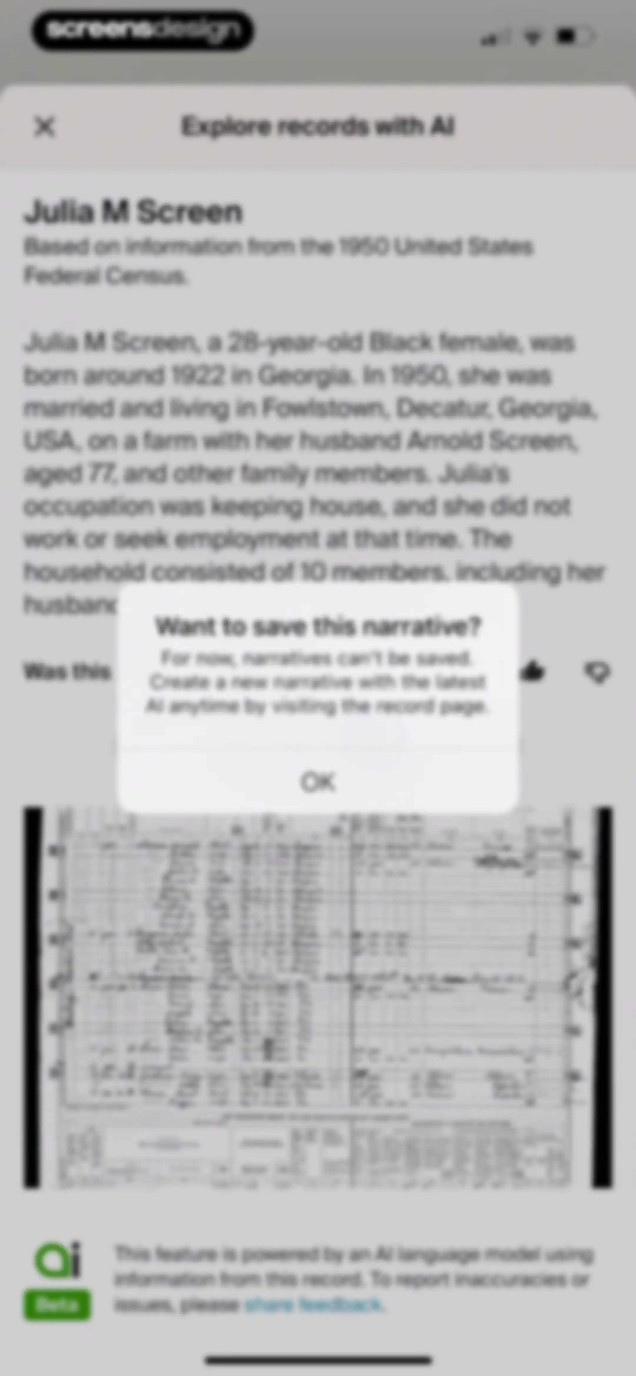 Ancestry: Family History & DNA screen 191