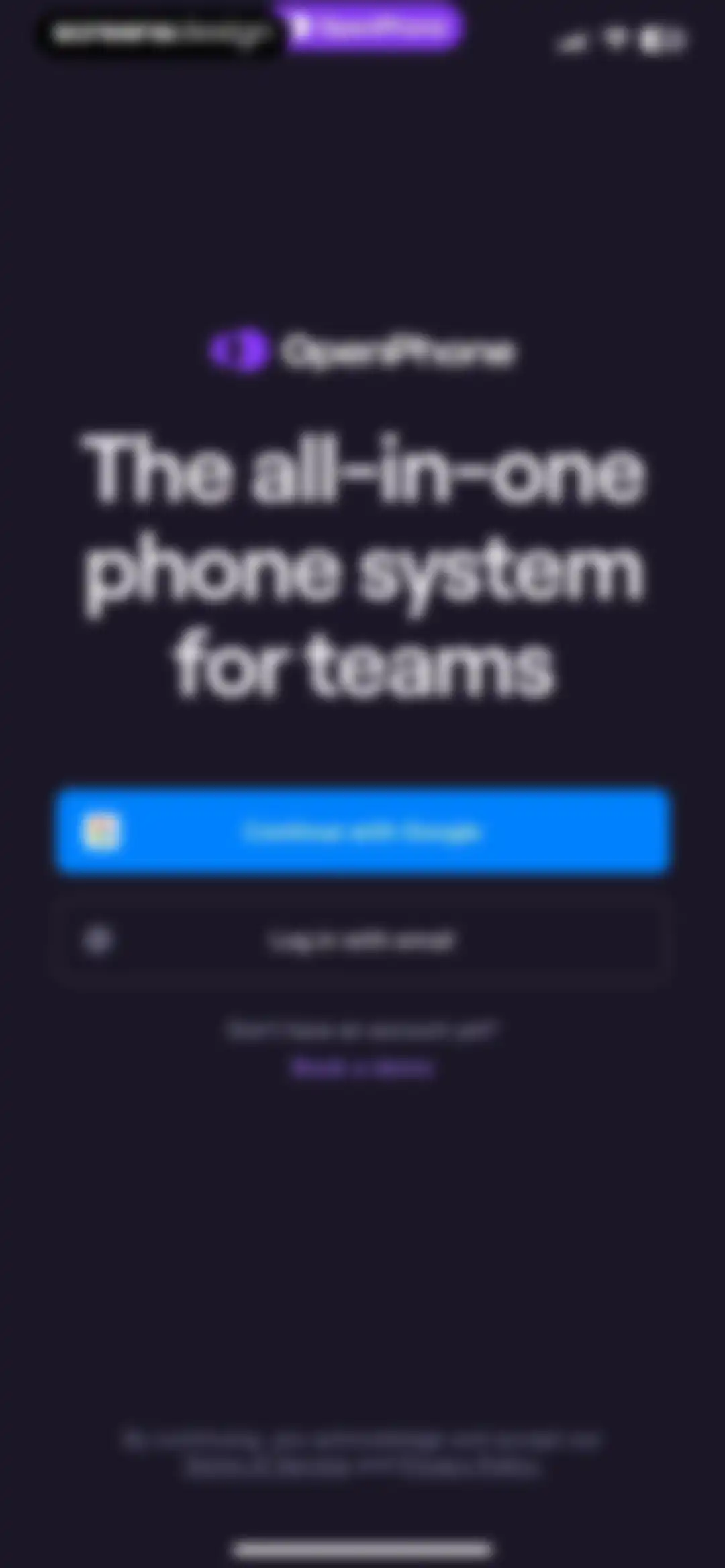 Quo (formerly OpenPhone) screen 2