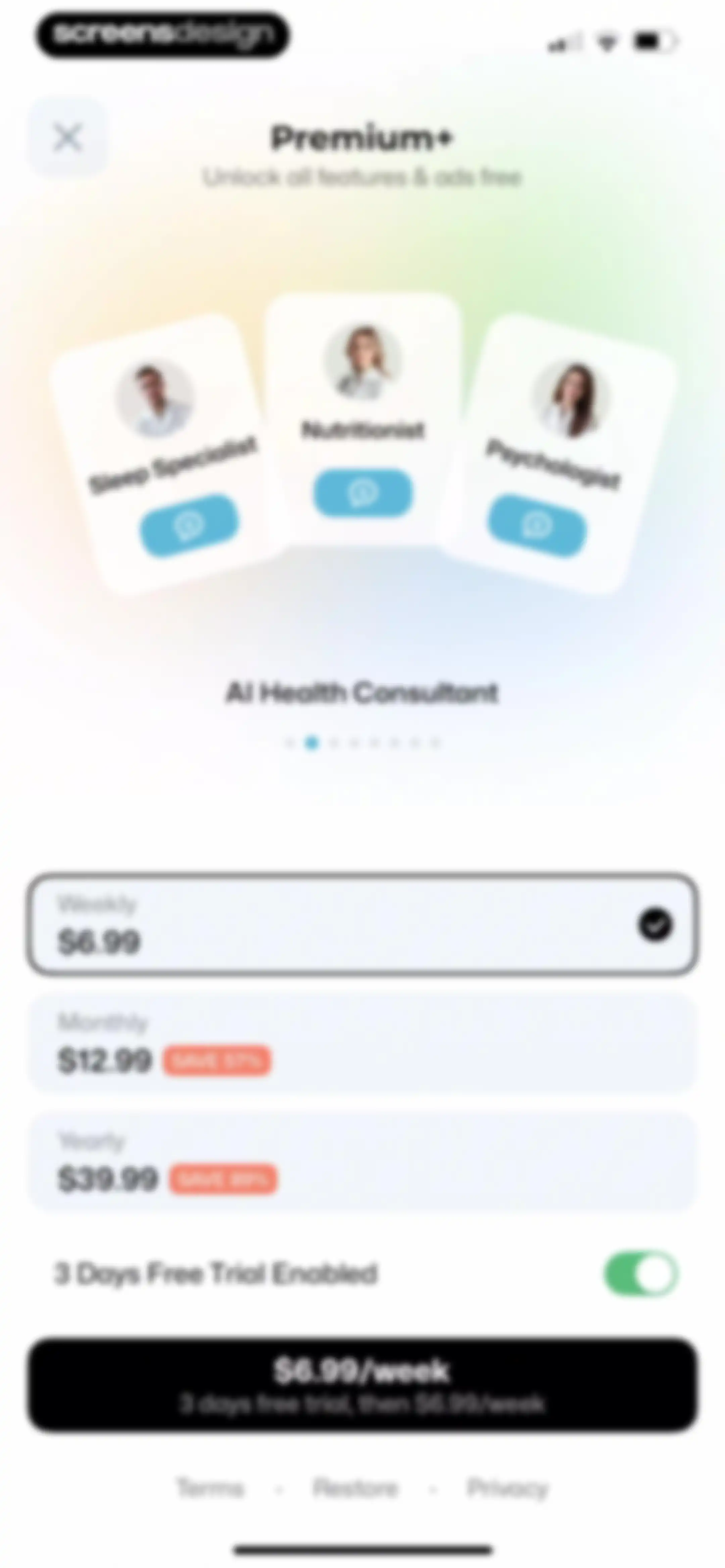 Wellance – AI Health & Balance screen 136