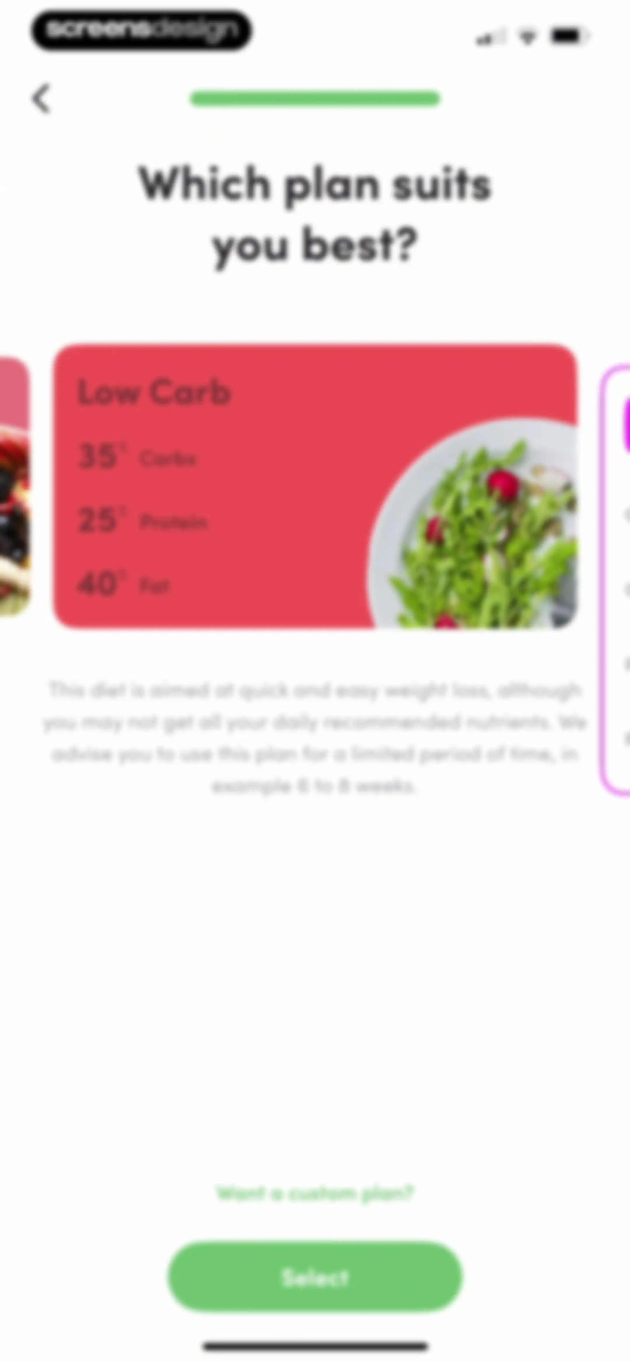 Calories and nutrition tracker screen 25