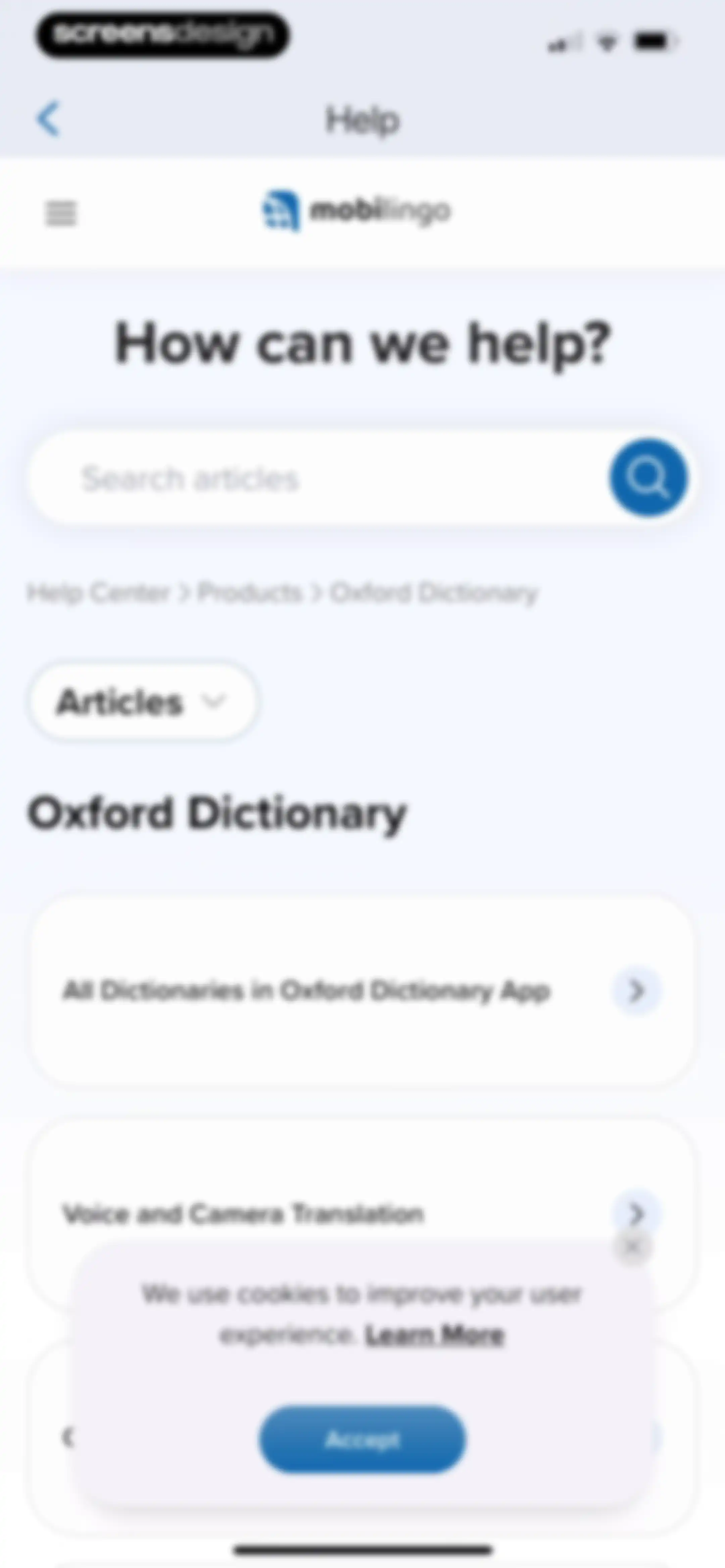 Oxford Dictionary & Thesaurus screen 64