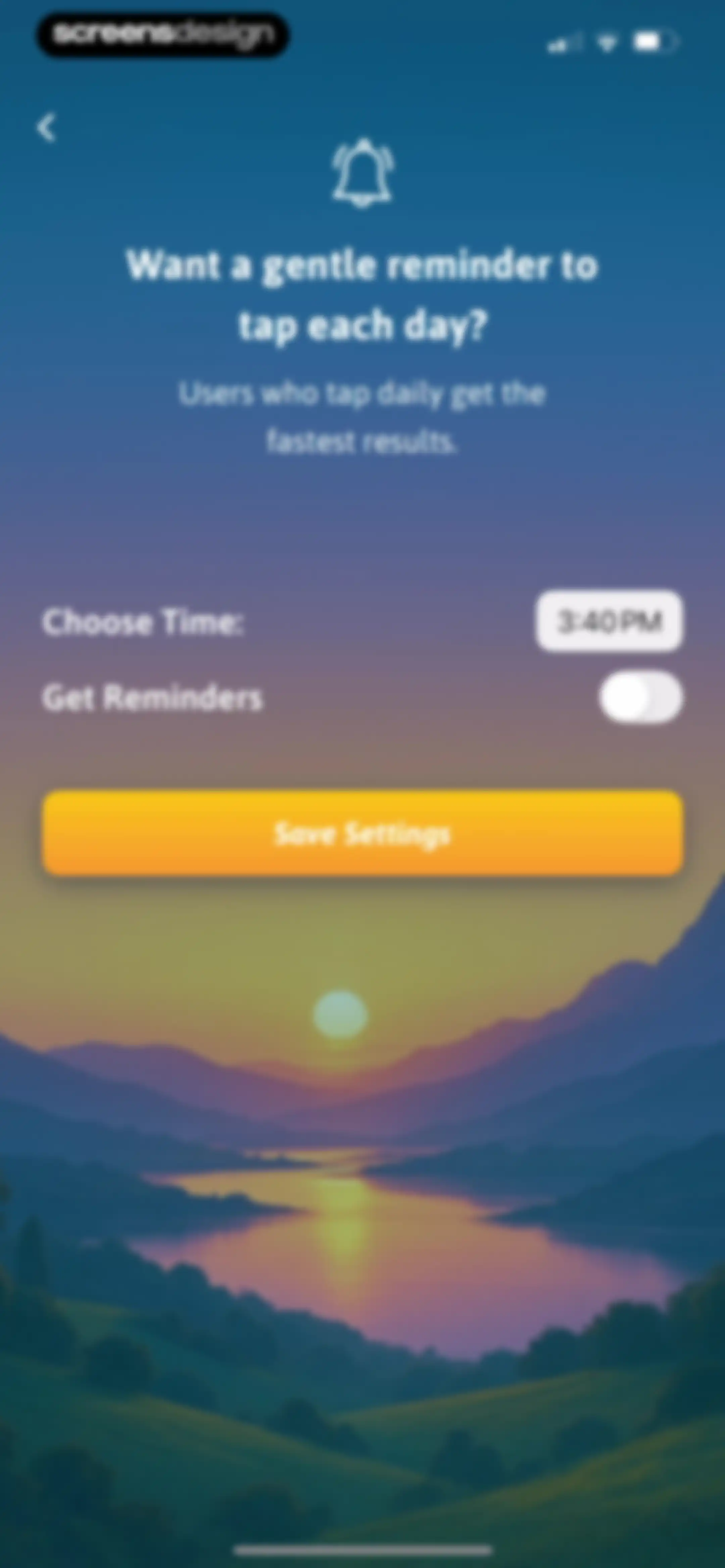 The Tapping Solution screen 102
