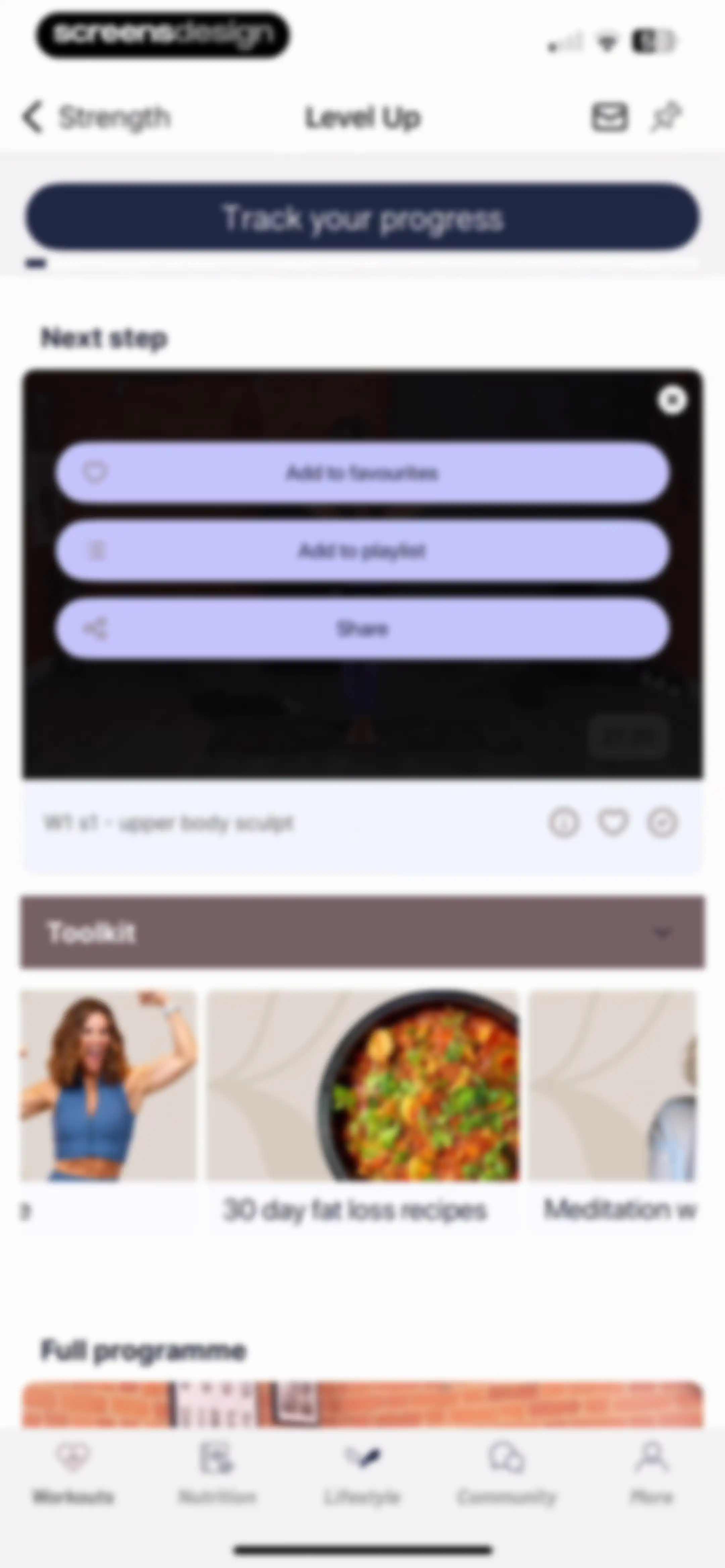 Results Wellness Lifestyle screen 70