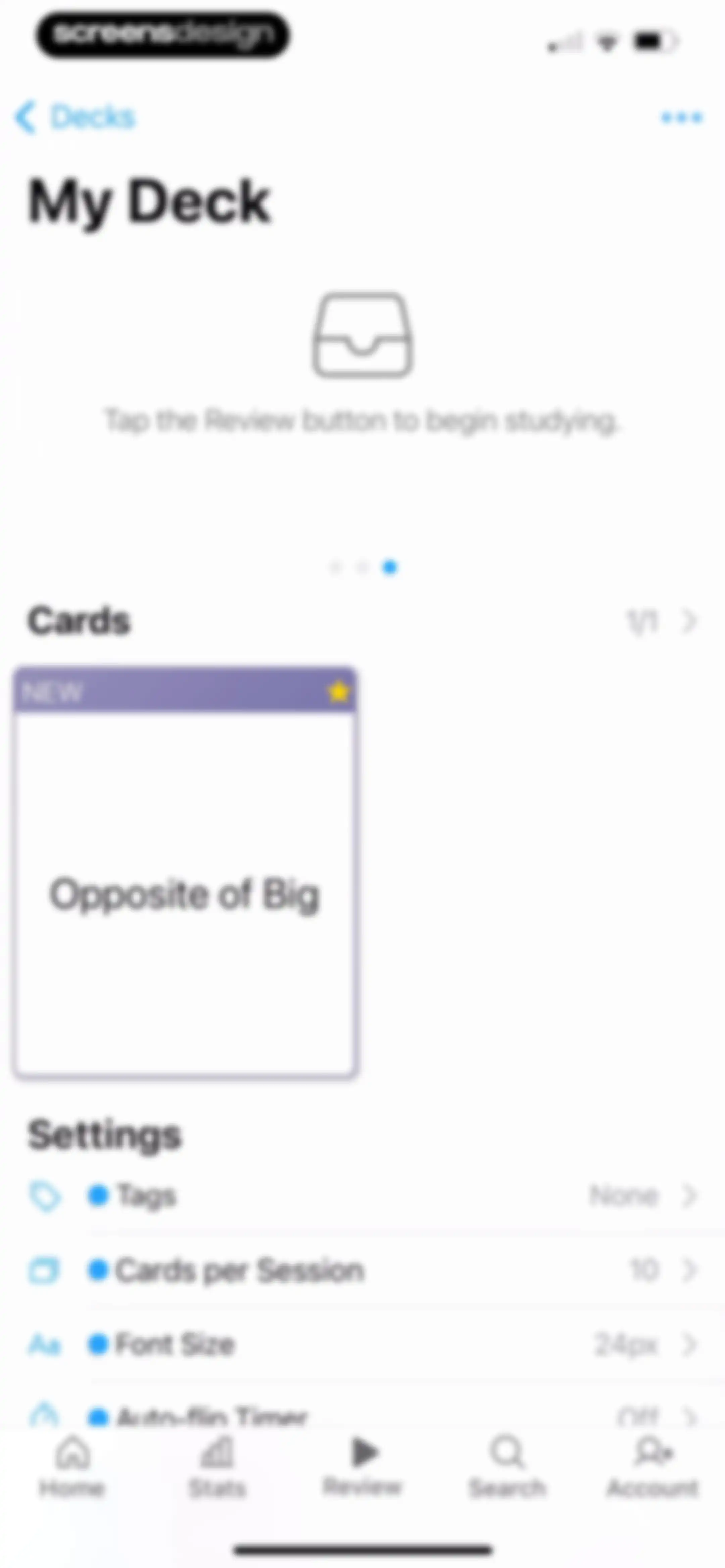 AlgoApp - Flashcards screen 33