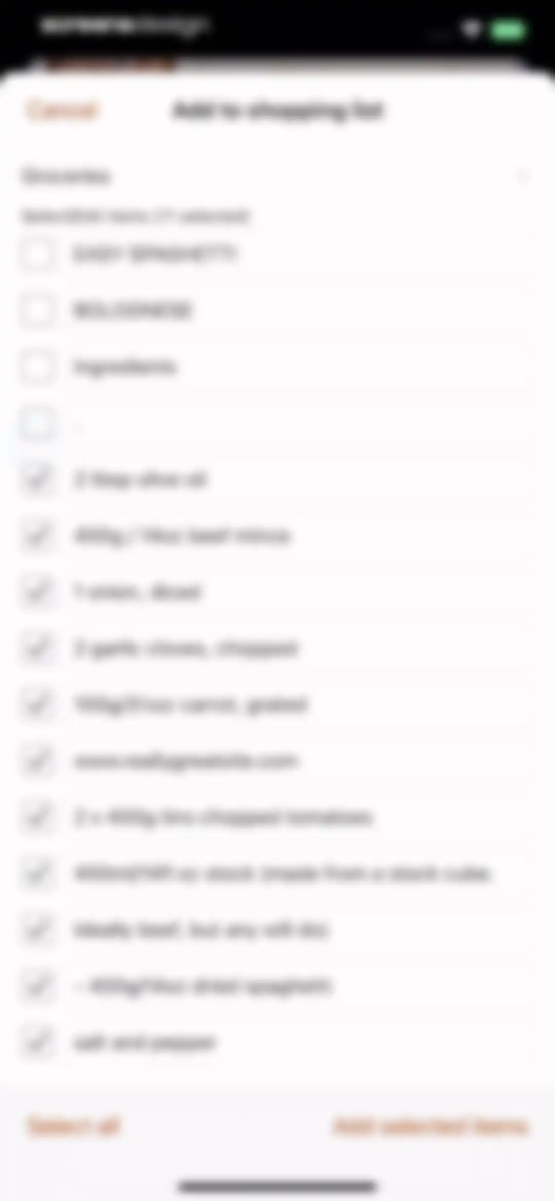 Recipe Keeper screen 33