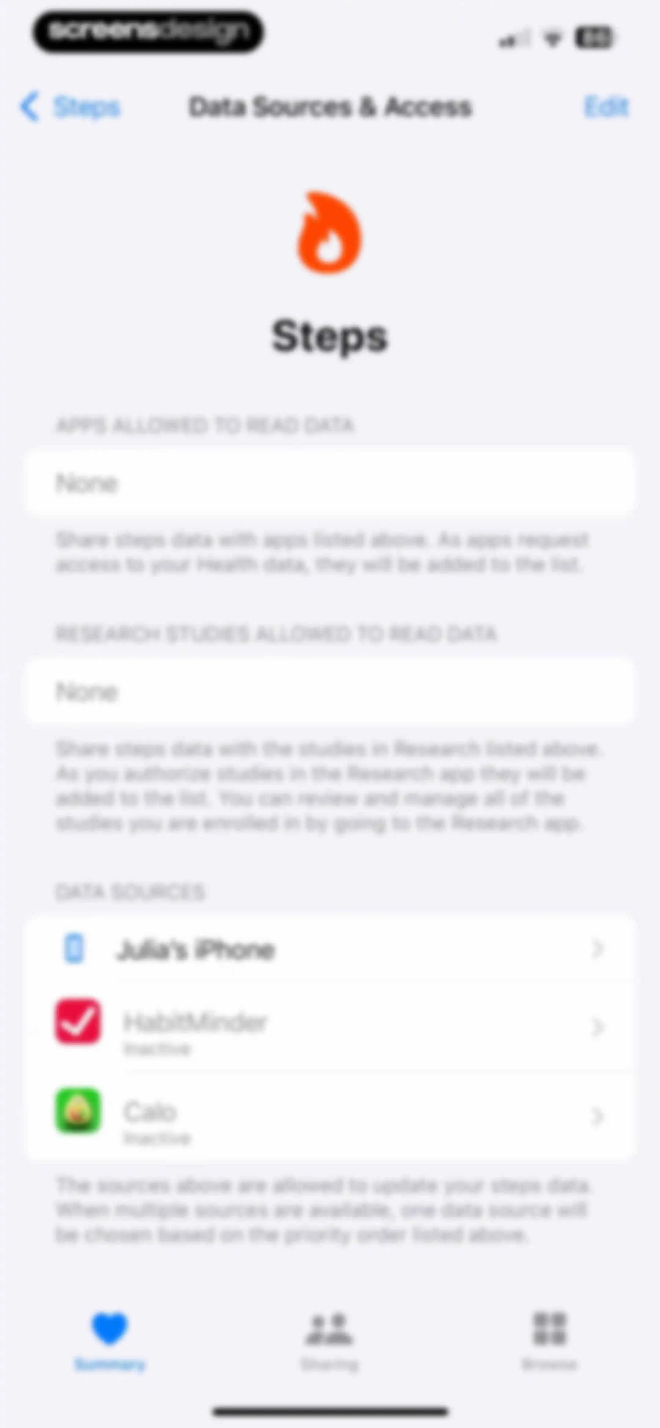 Apple Health screen 39