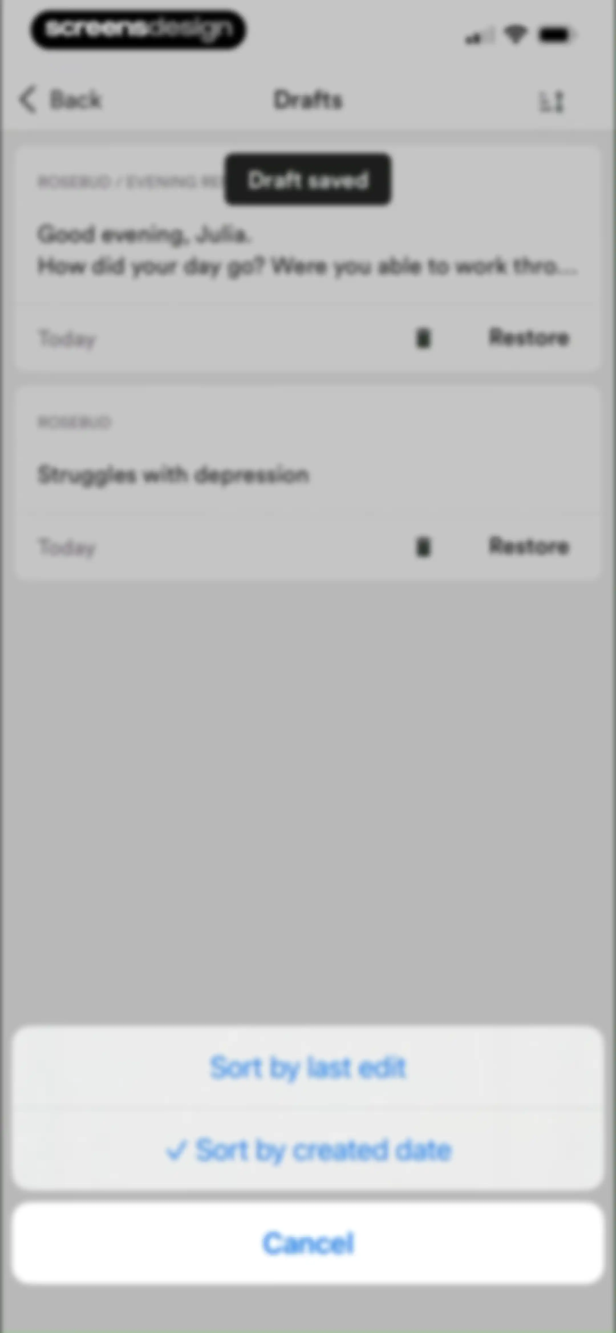 Rosebud: AI Journal & Diary screen 117