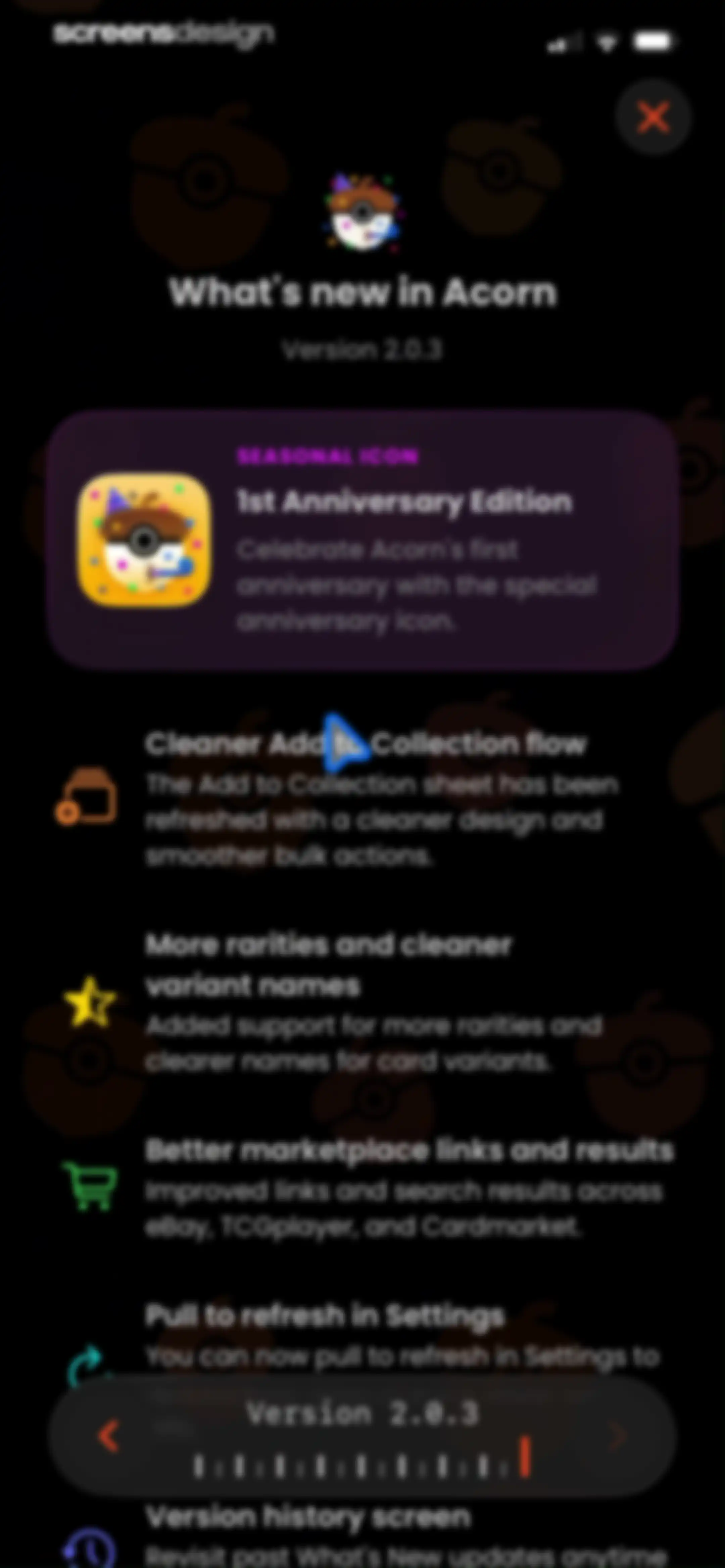 Acorn TCG ‒ Card Scanner App screen 100