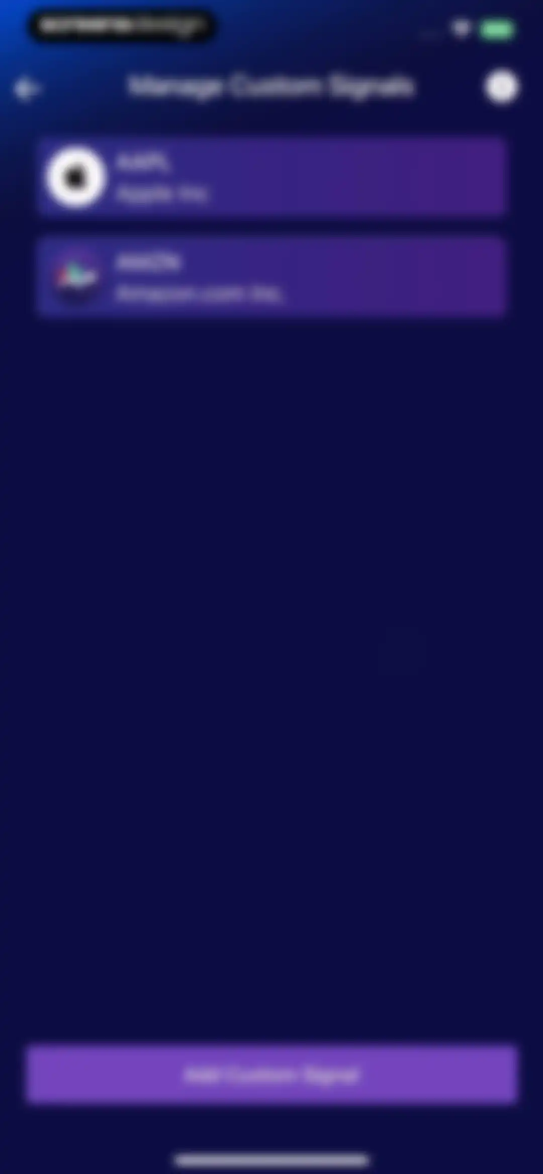 Stocks Alerter screen 61