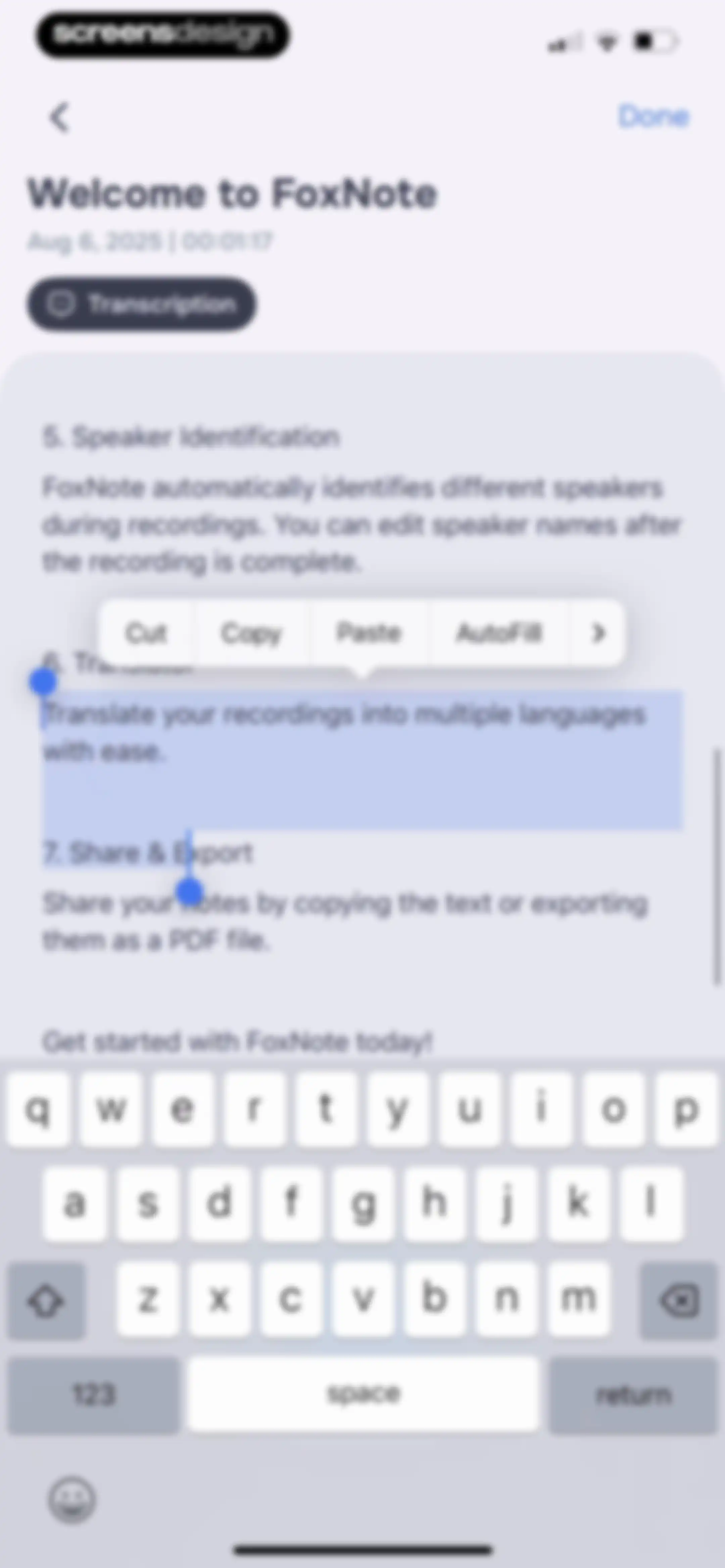 FoxNote - AI Note Taker screen 35