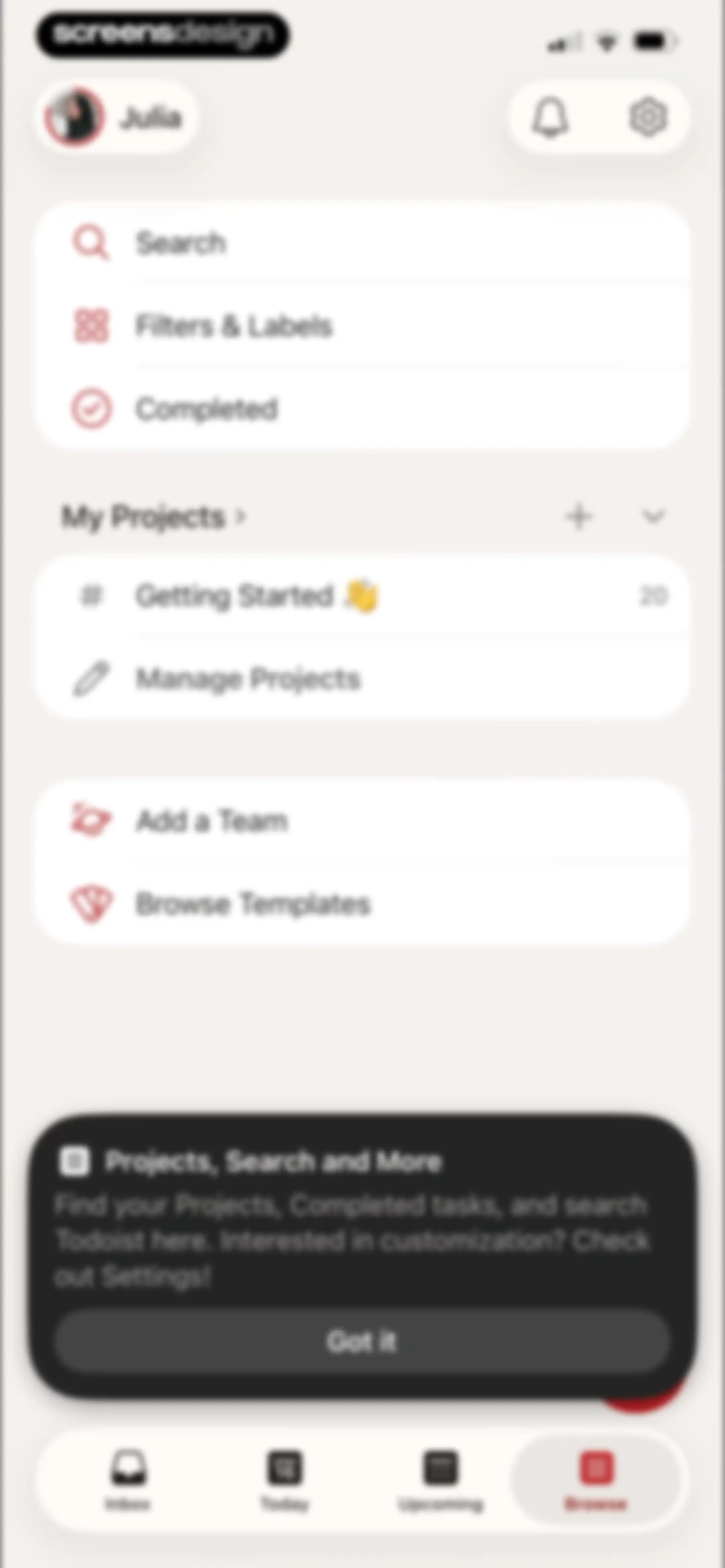 Todoist: To Do List & Calendar screen 98