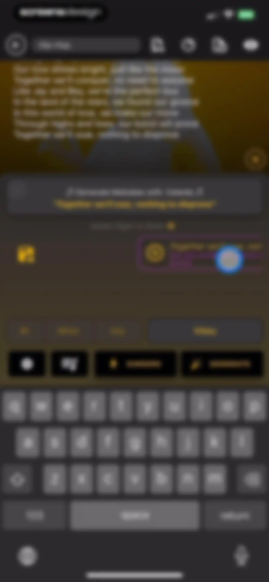 GhostWriter AI Lyrics screen 26