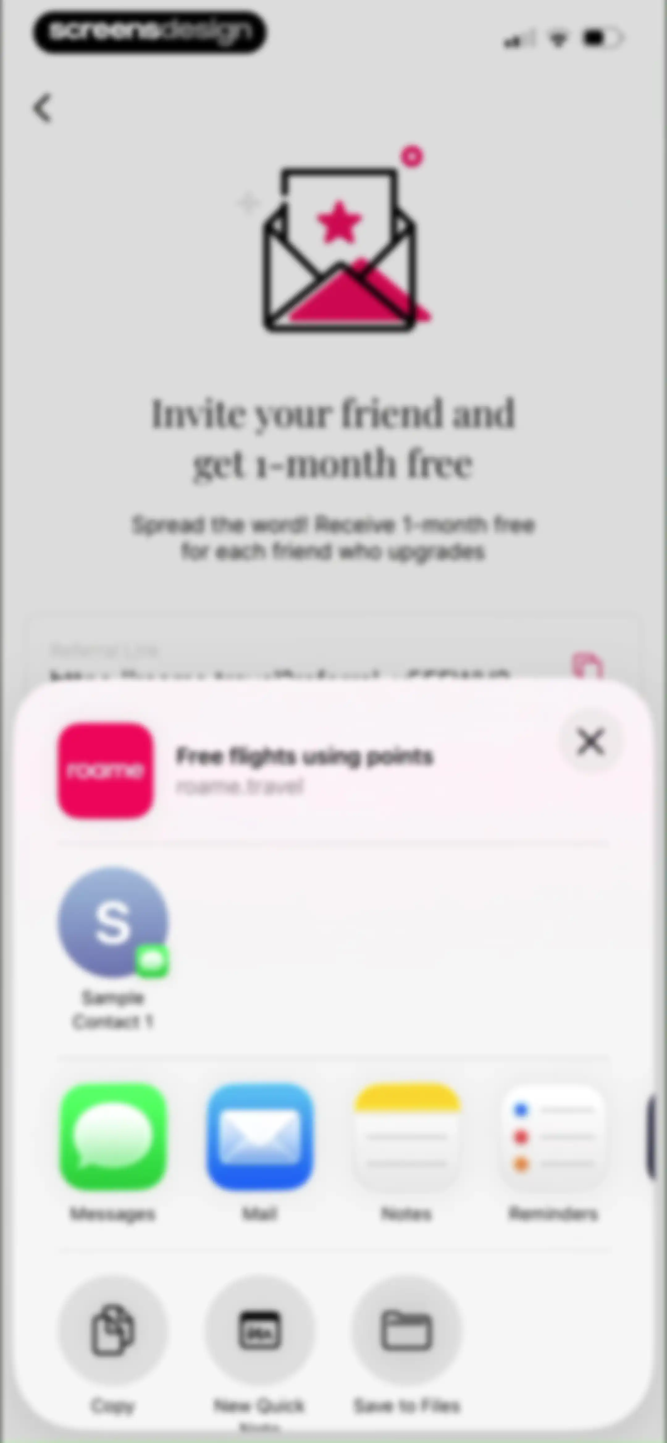 Roame - Award Travel screen 85