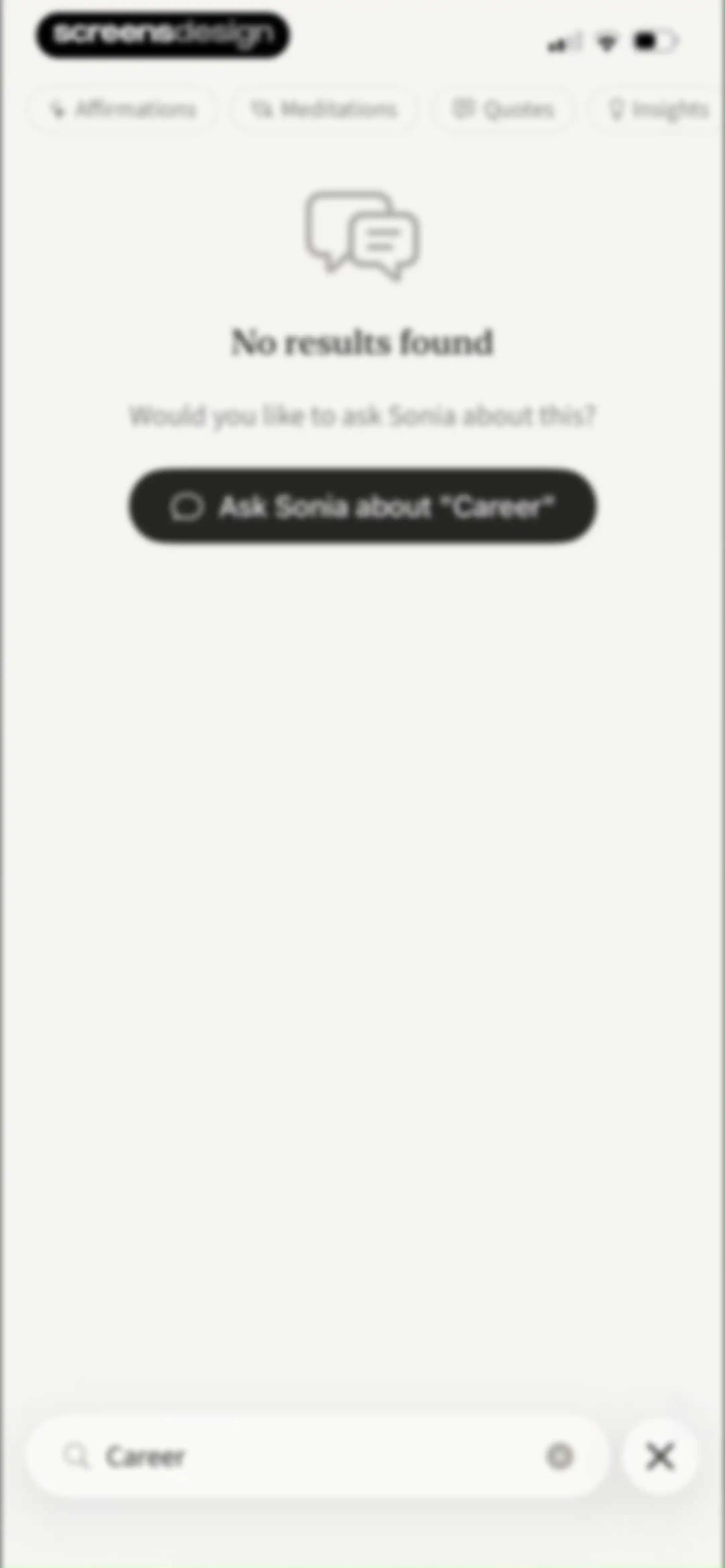 Sonia: AI for Mental Health screen 80