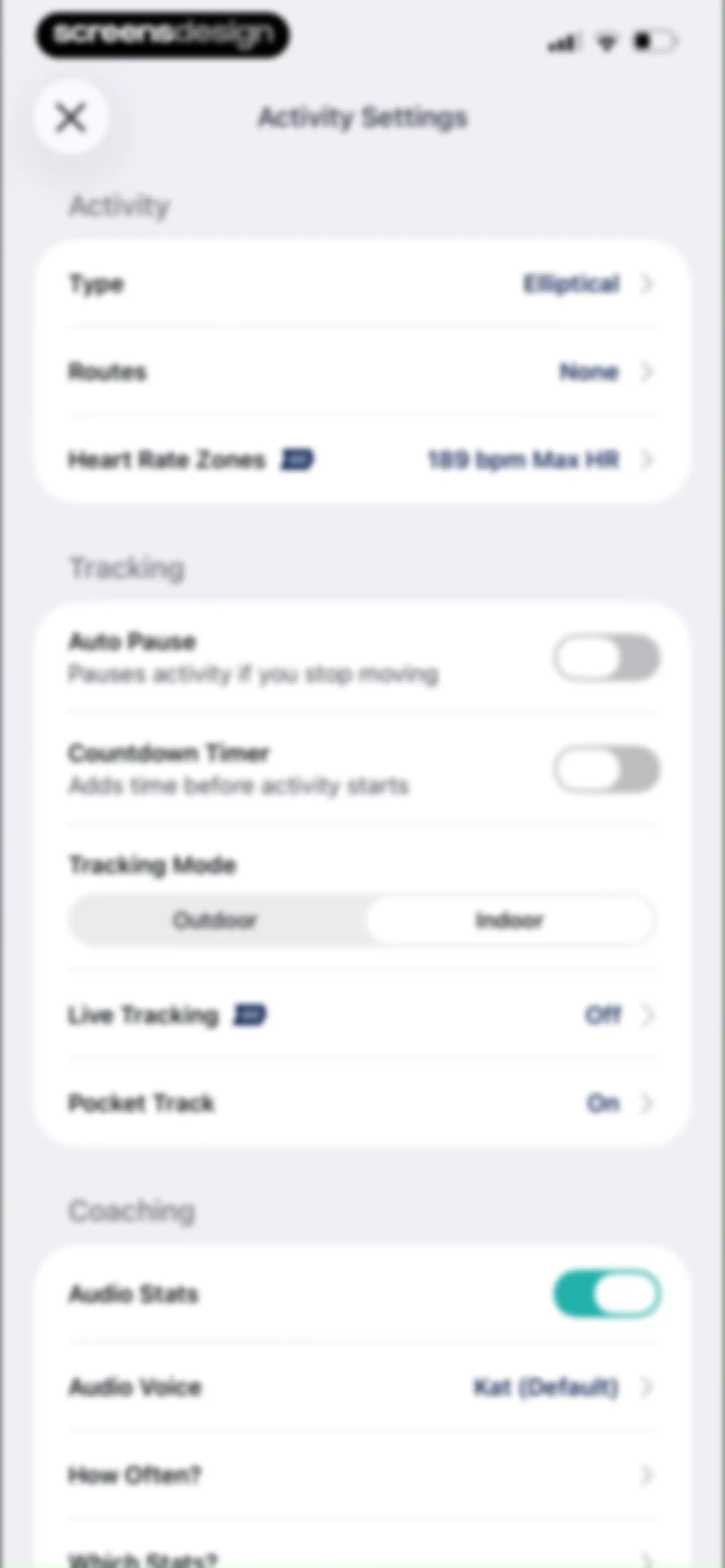 ASICS Runkeeper—Run Tracker screen 176