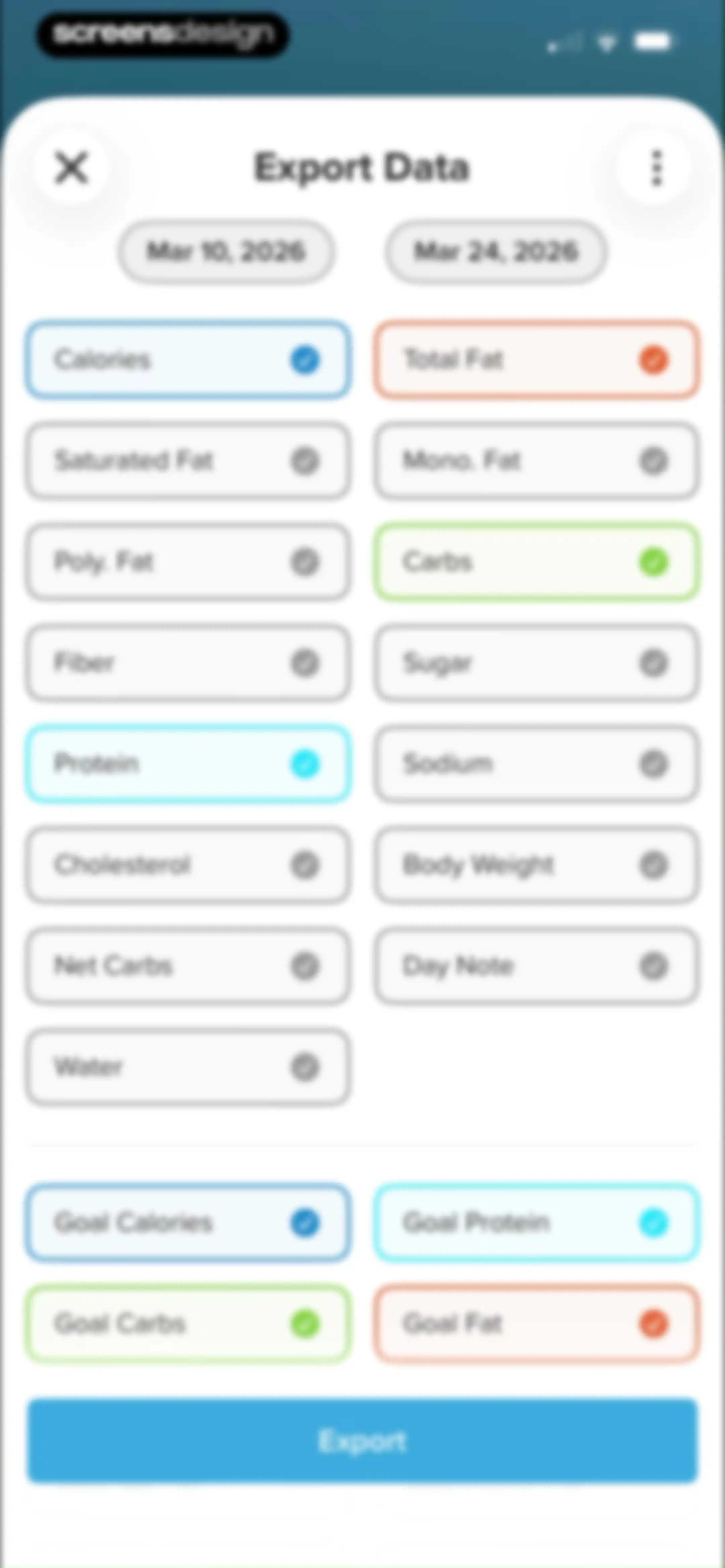 My Macros+ | Macro Tracker screen 125