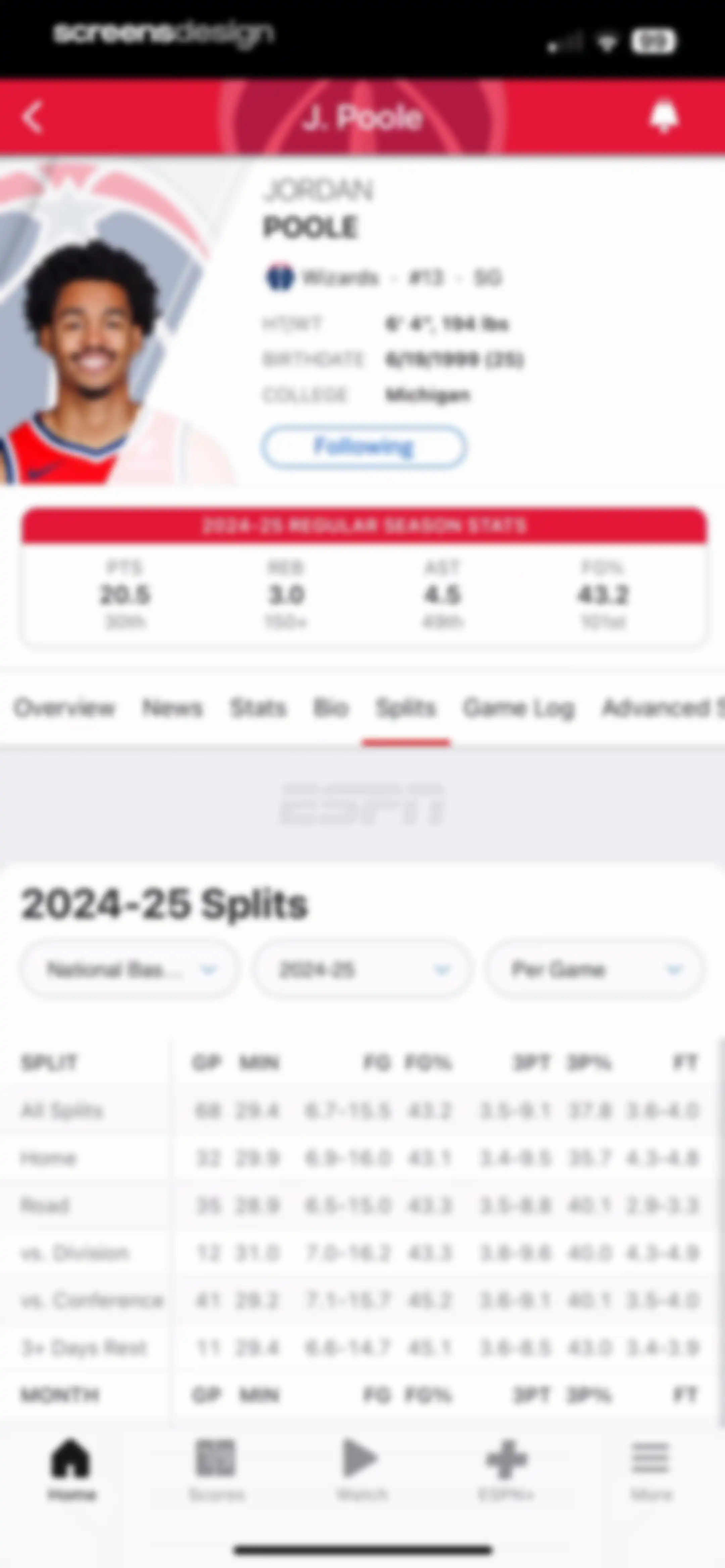 ESPN: Live Sports & Scores screen 23