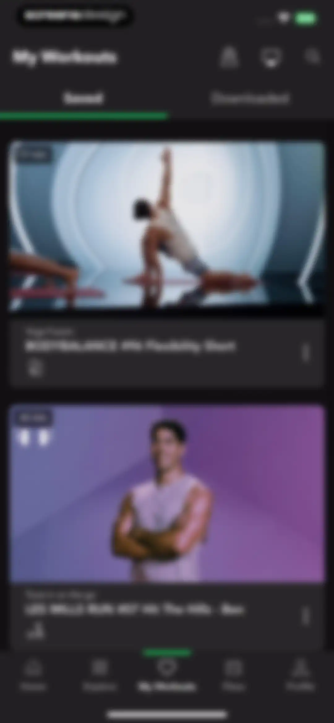 LES MILLS+: home workout app screen 37