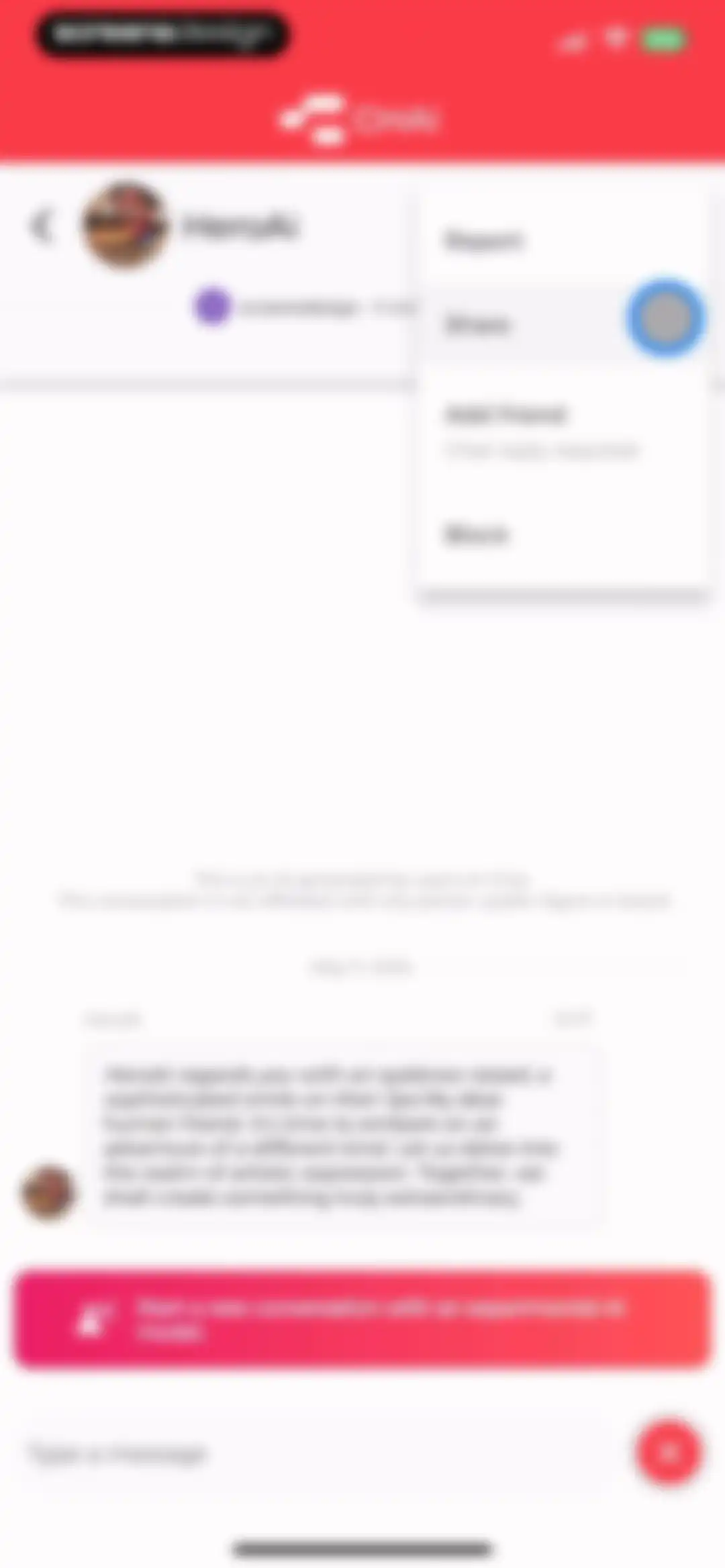CHAI: Social AI Platform- Chat screen 39