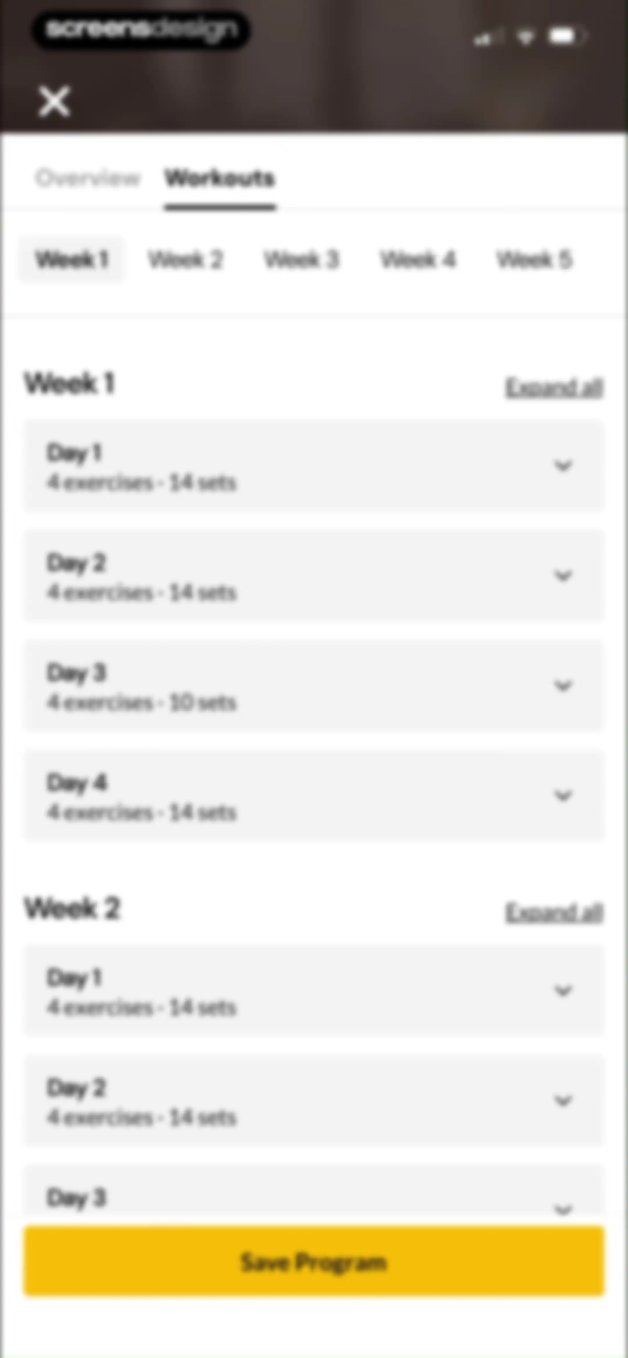 Boostcamp: Workout Programs screen 48