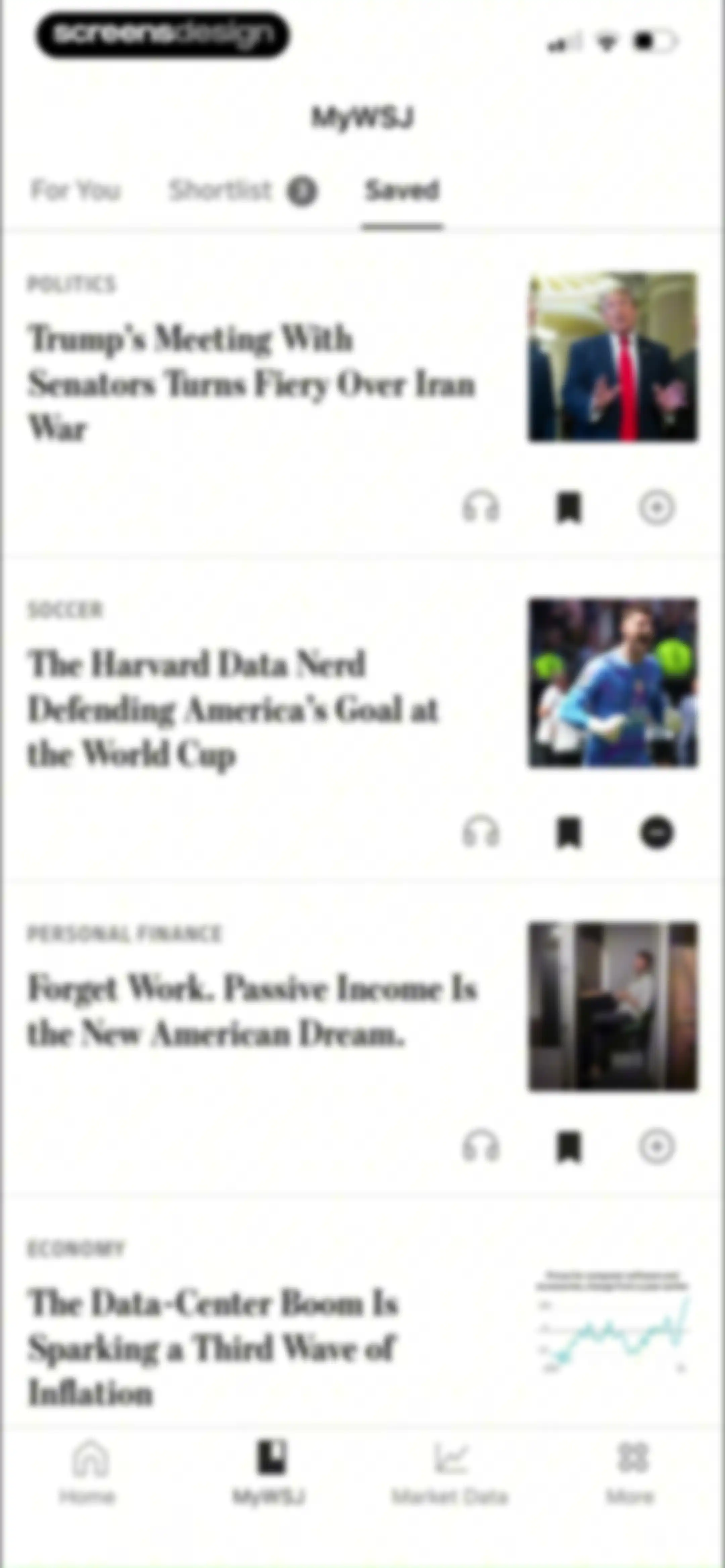 The Wall Street Journal. News screen 41