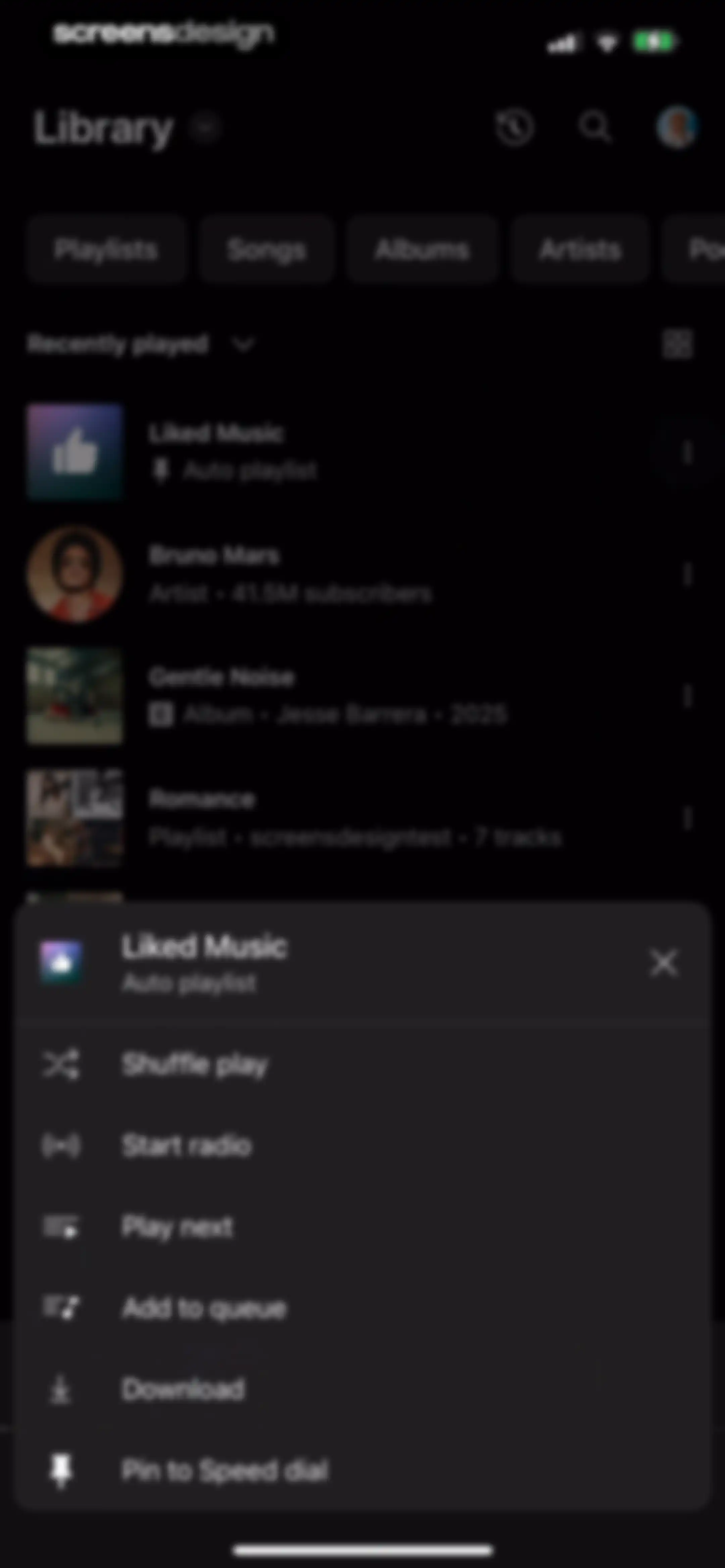 YouTube Music screen 161