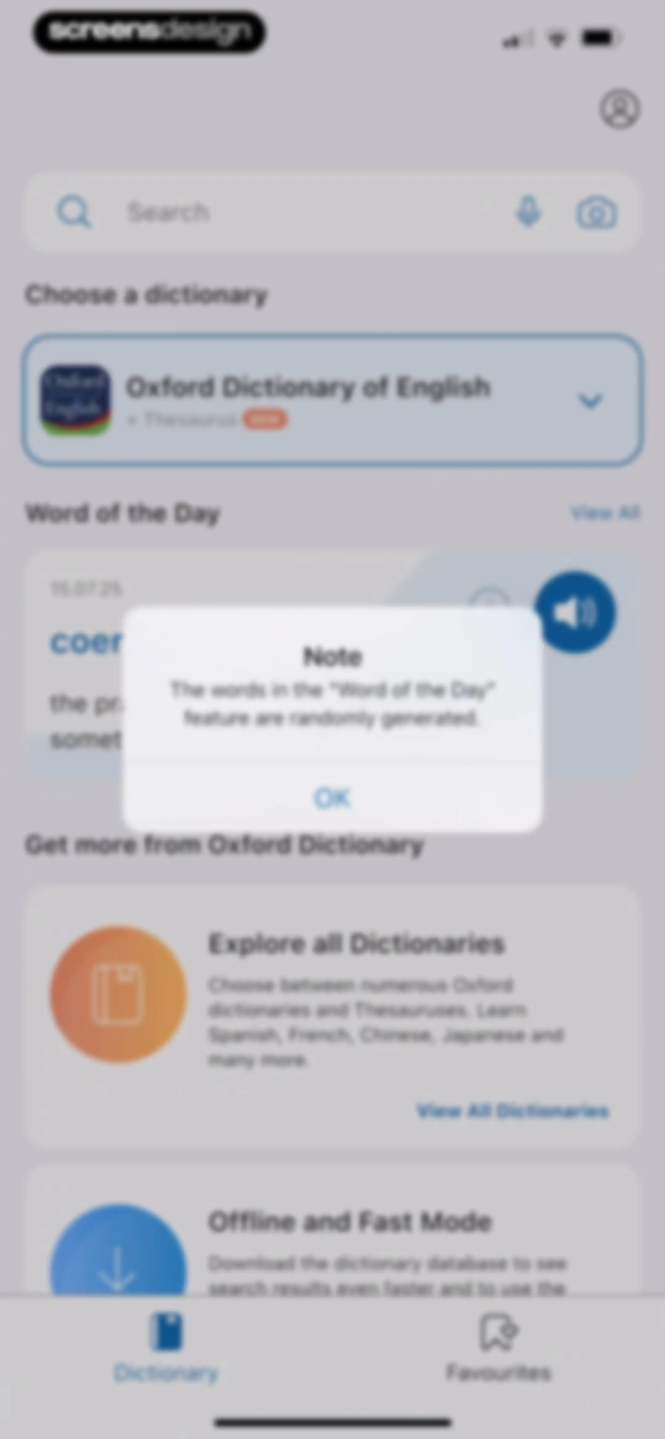 Oxford Dictionary & Thesaurus screen 15