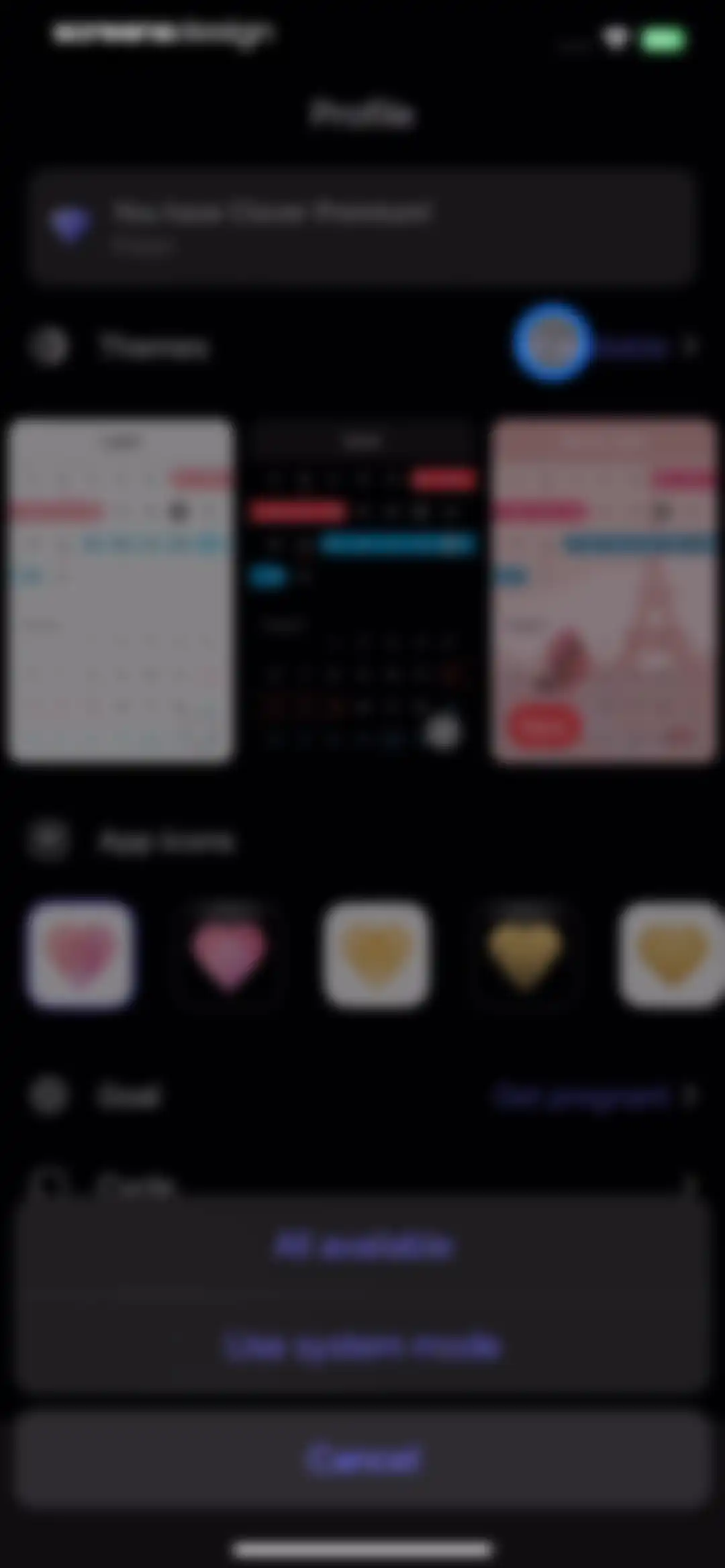 Clover －Period Tracker, Cycle screen 83