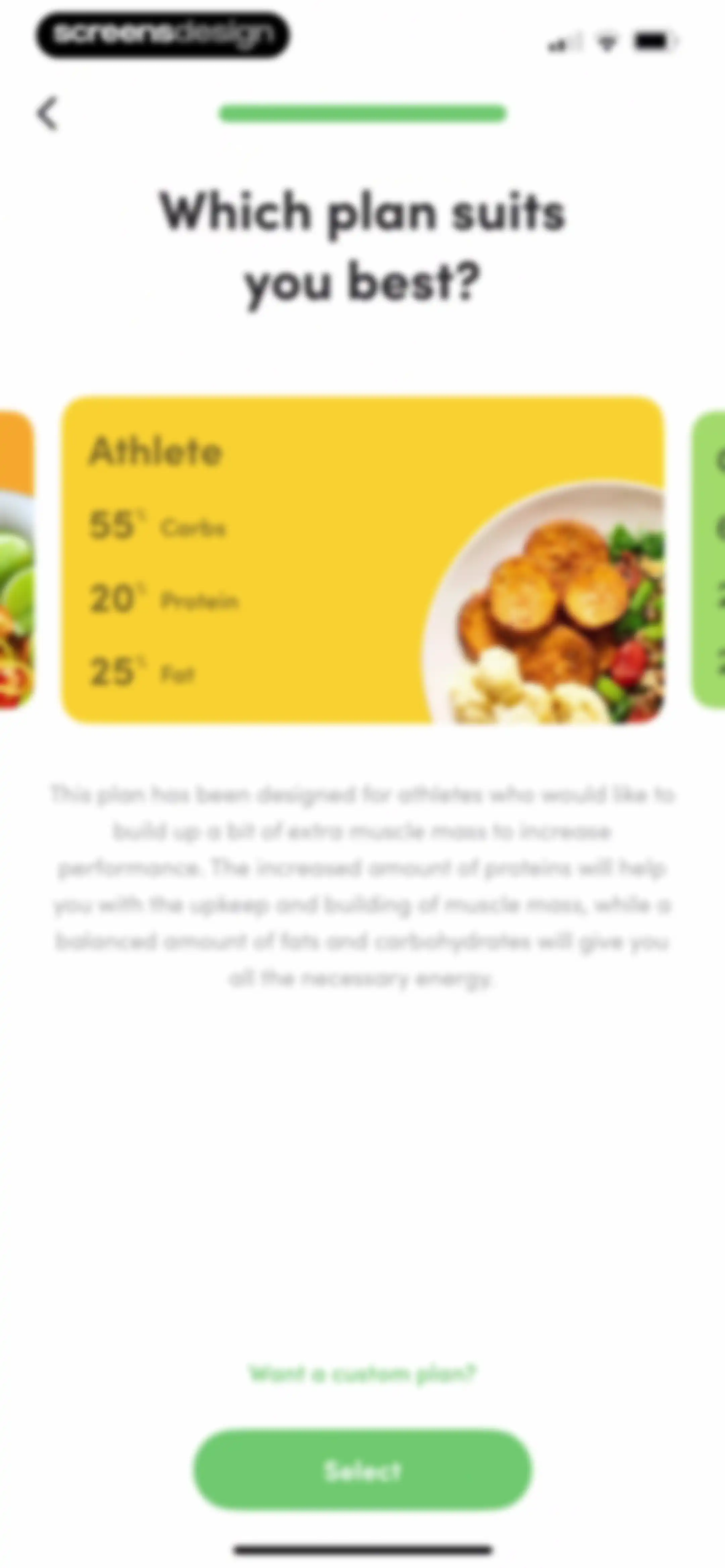 Calories and nutrition tracker screen 22