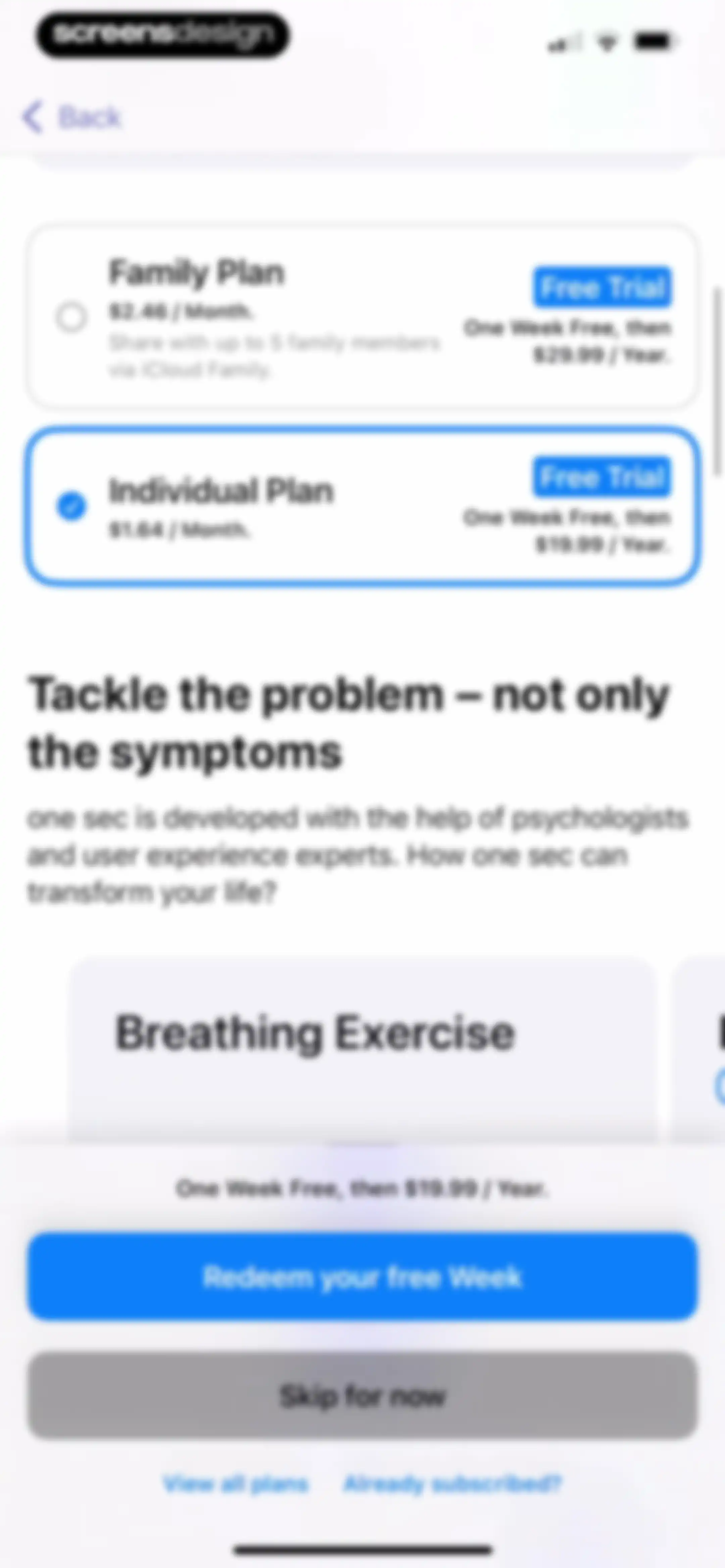one sec | screen time + focus screen 6