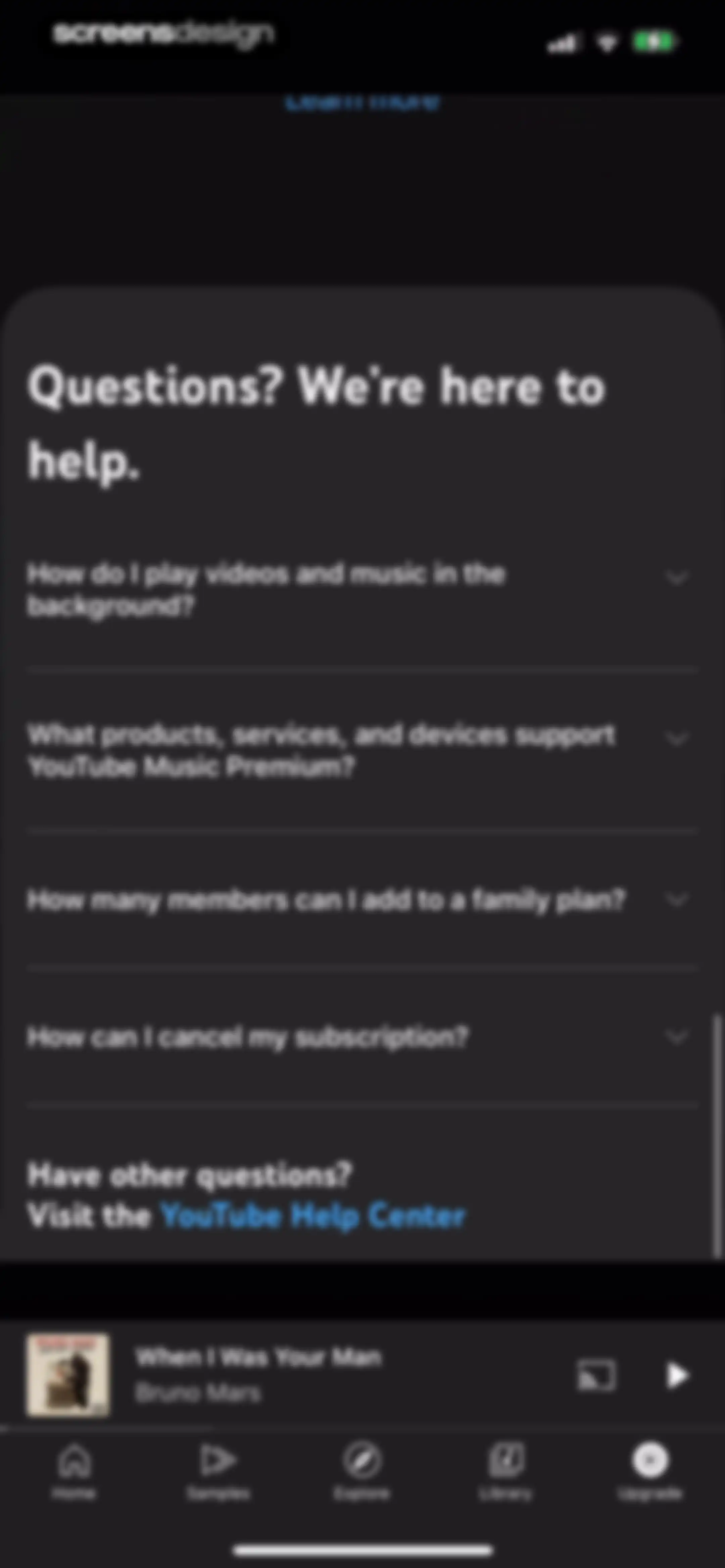 YouTube Music screen 172